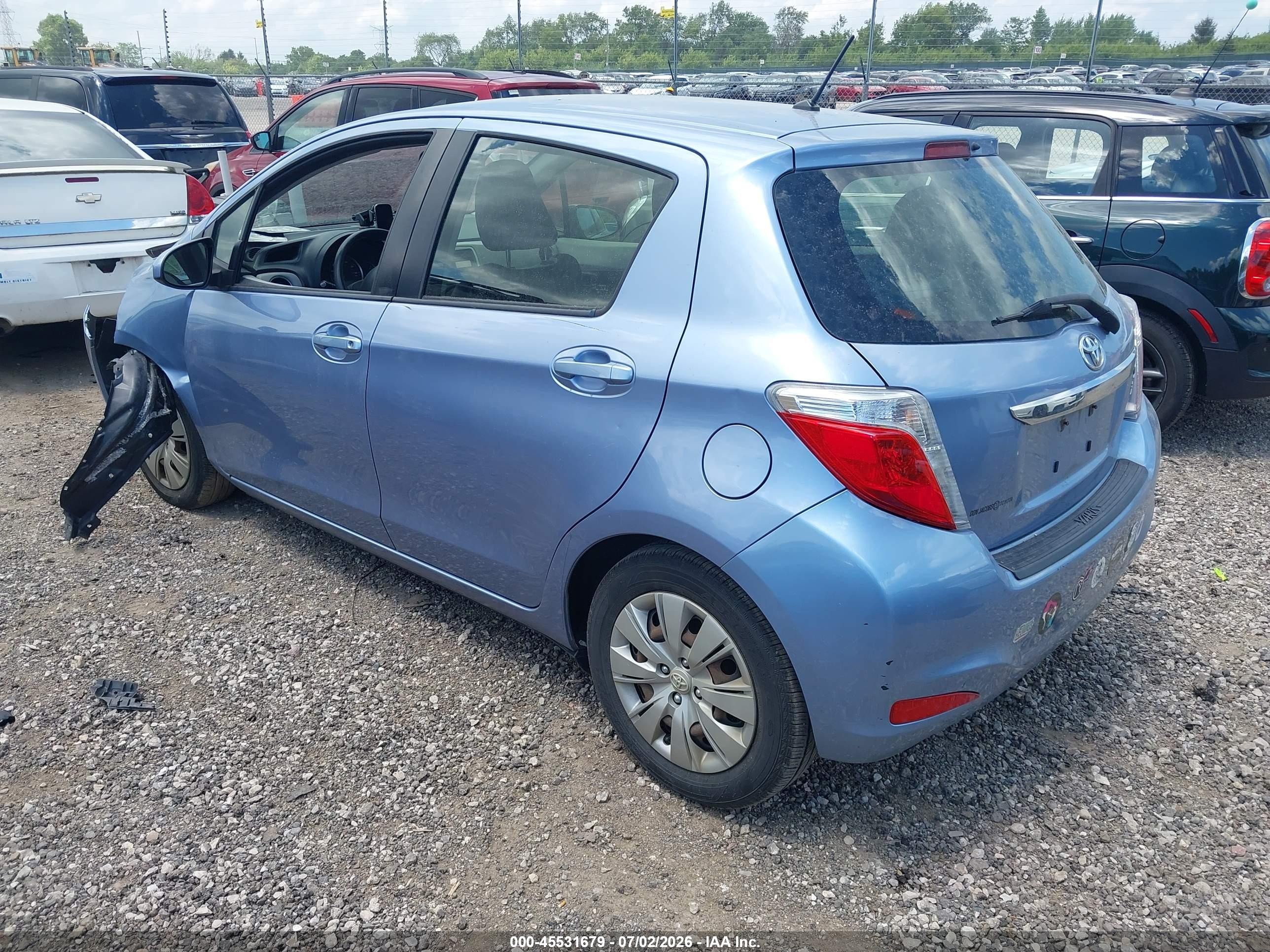 2012 Toyota Yaris Le Blue vin: JTDKTUD30CD539162
