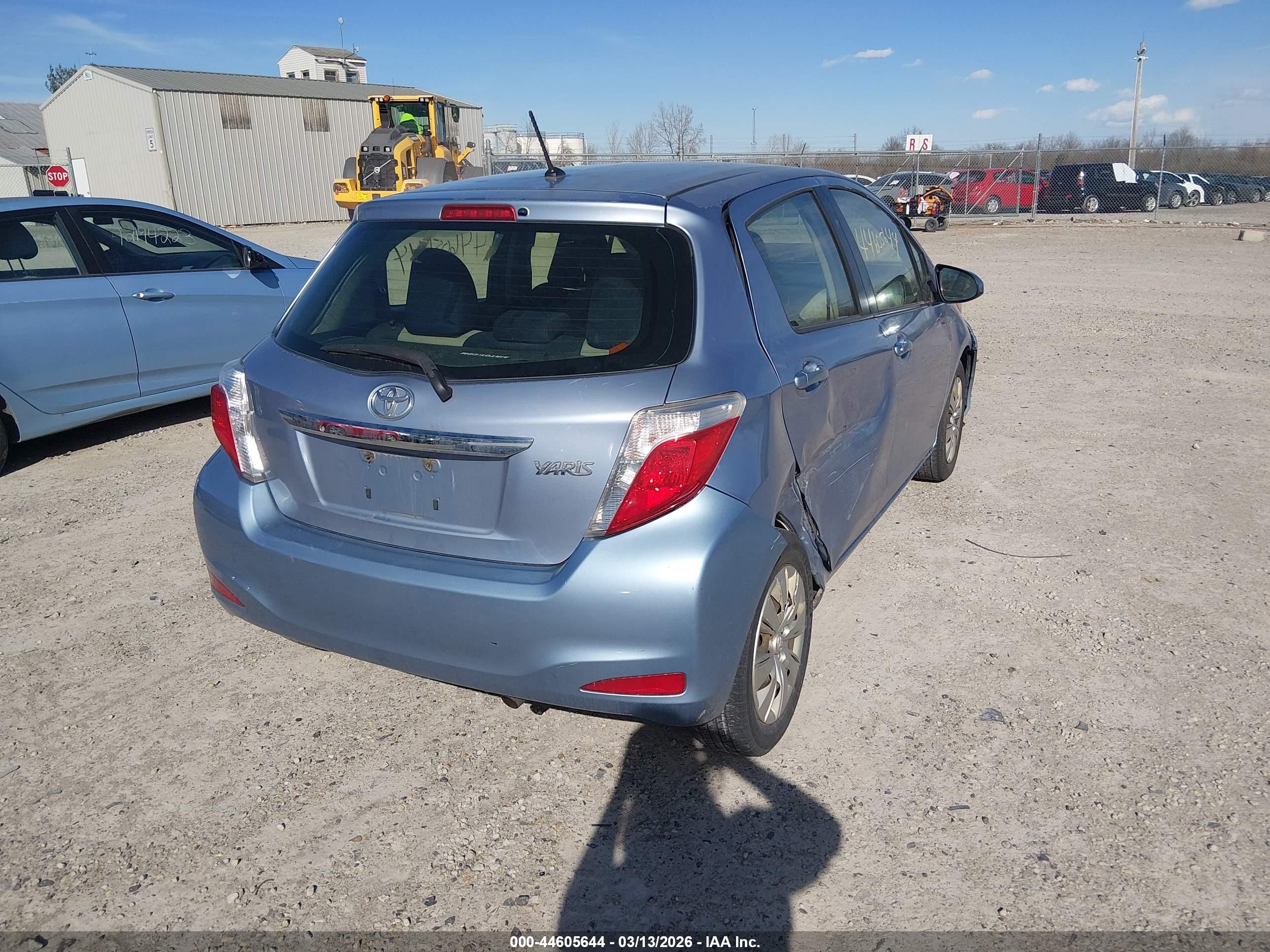 2013 Toyota Yaris L Light Blue vin: JTDKTUD30DD551412
