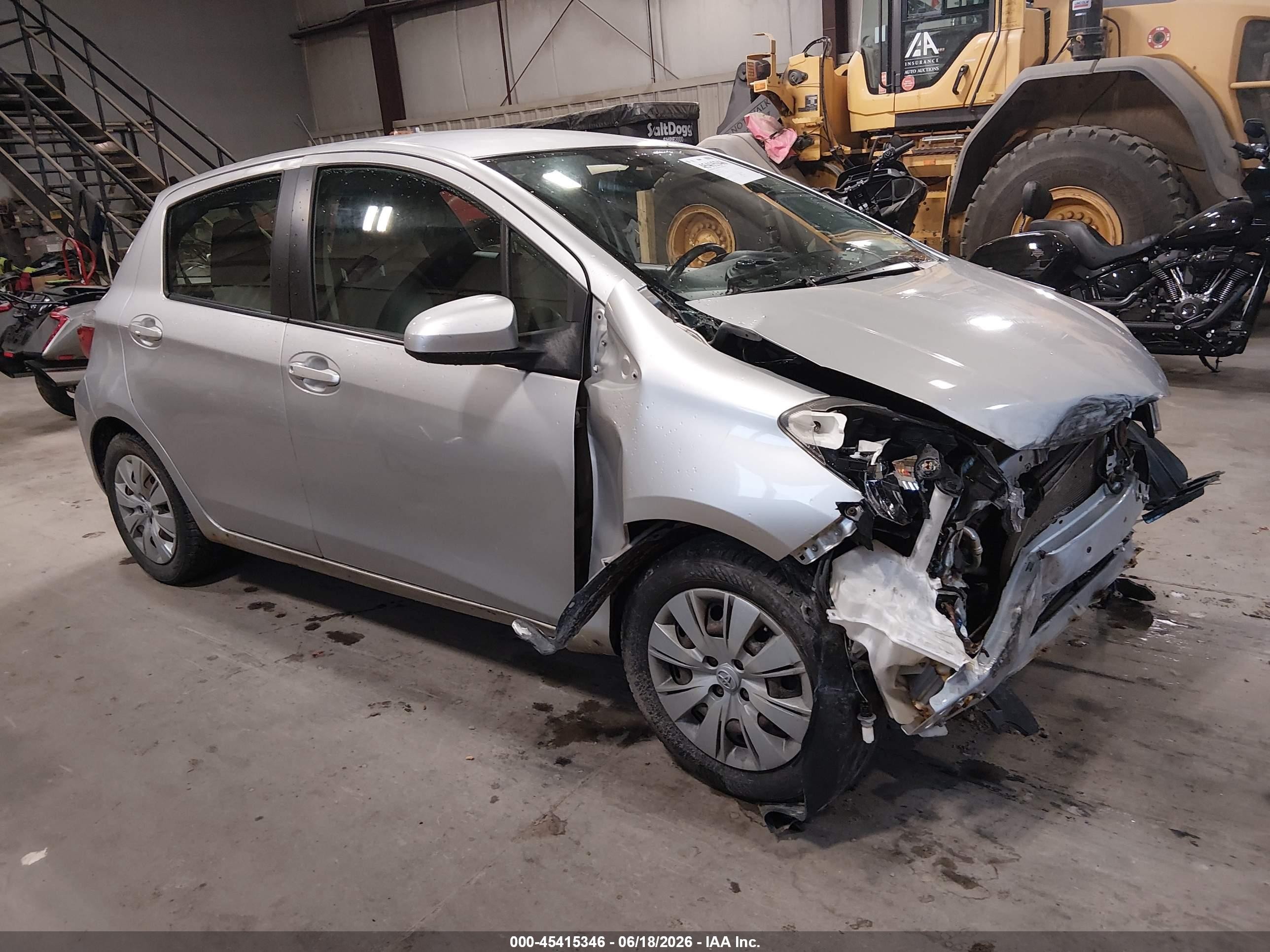 2012 Toyota Yaris L Silver vin: JTDKTUD31CD514187