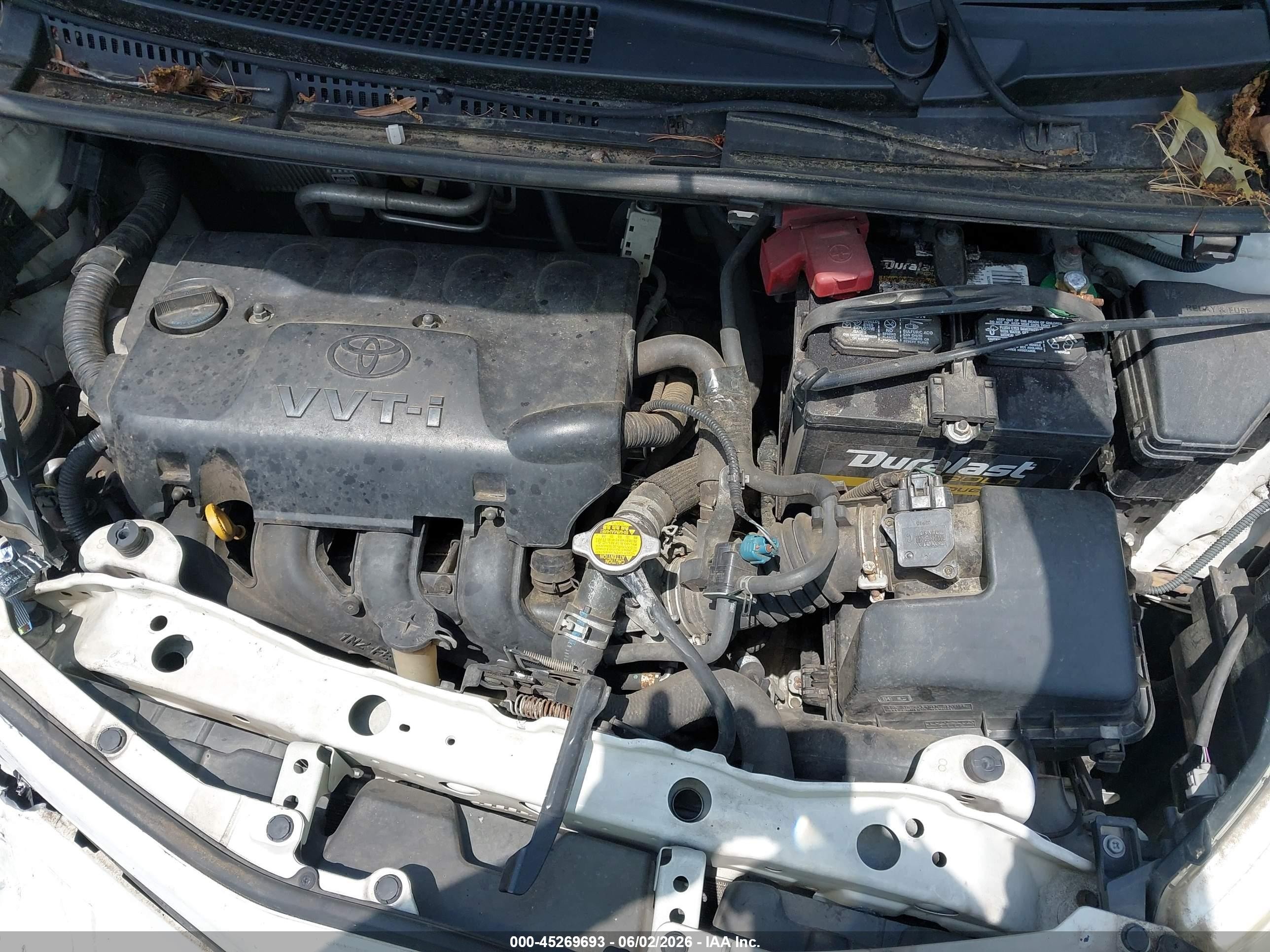 2012 Toyota Yaris Le Белый vin: JTDKTUD31CD526940