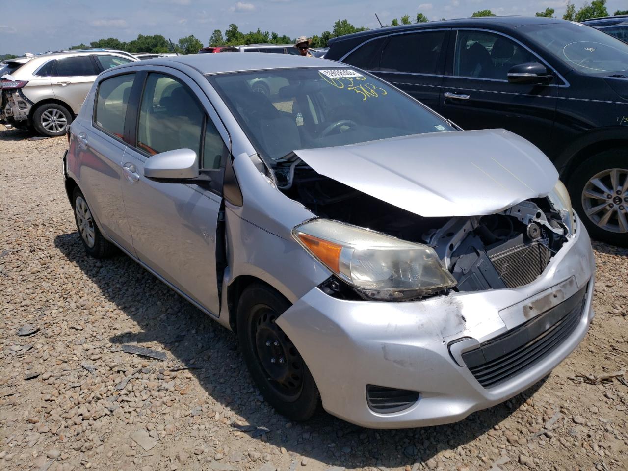 2012 Toyota Yaris Silver vin: JTDKTUD31CD535301