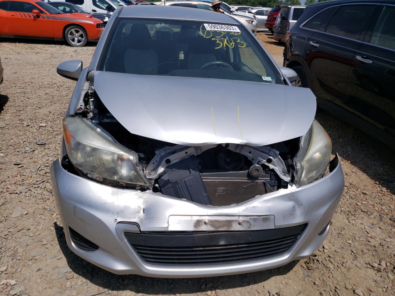 2012 Toyota Yaris Silver vin: JTDKTUD31CD535301