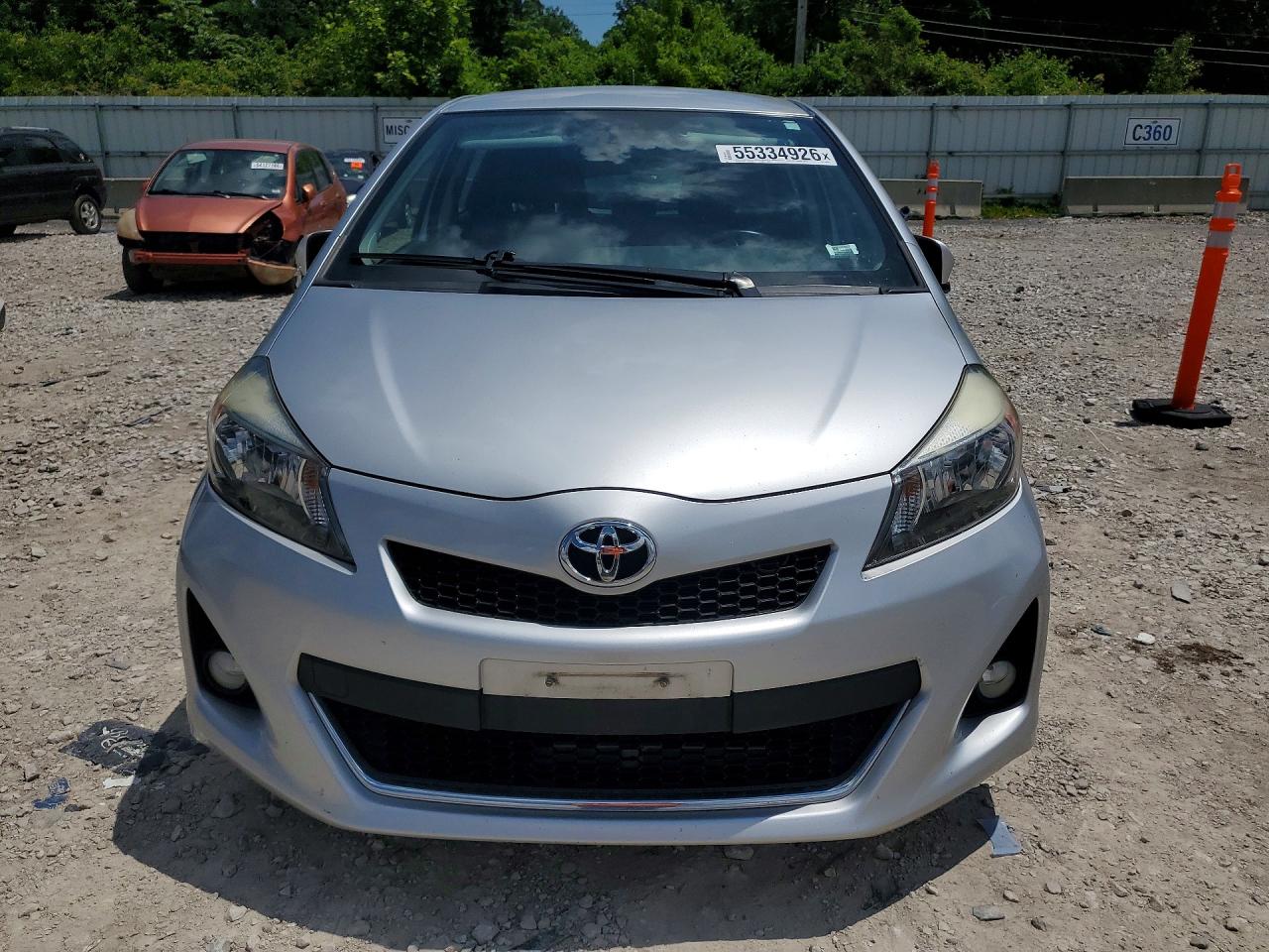 2014 Toyota Yaris 3d Silver vin: JTDKTUD31ED593024