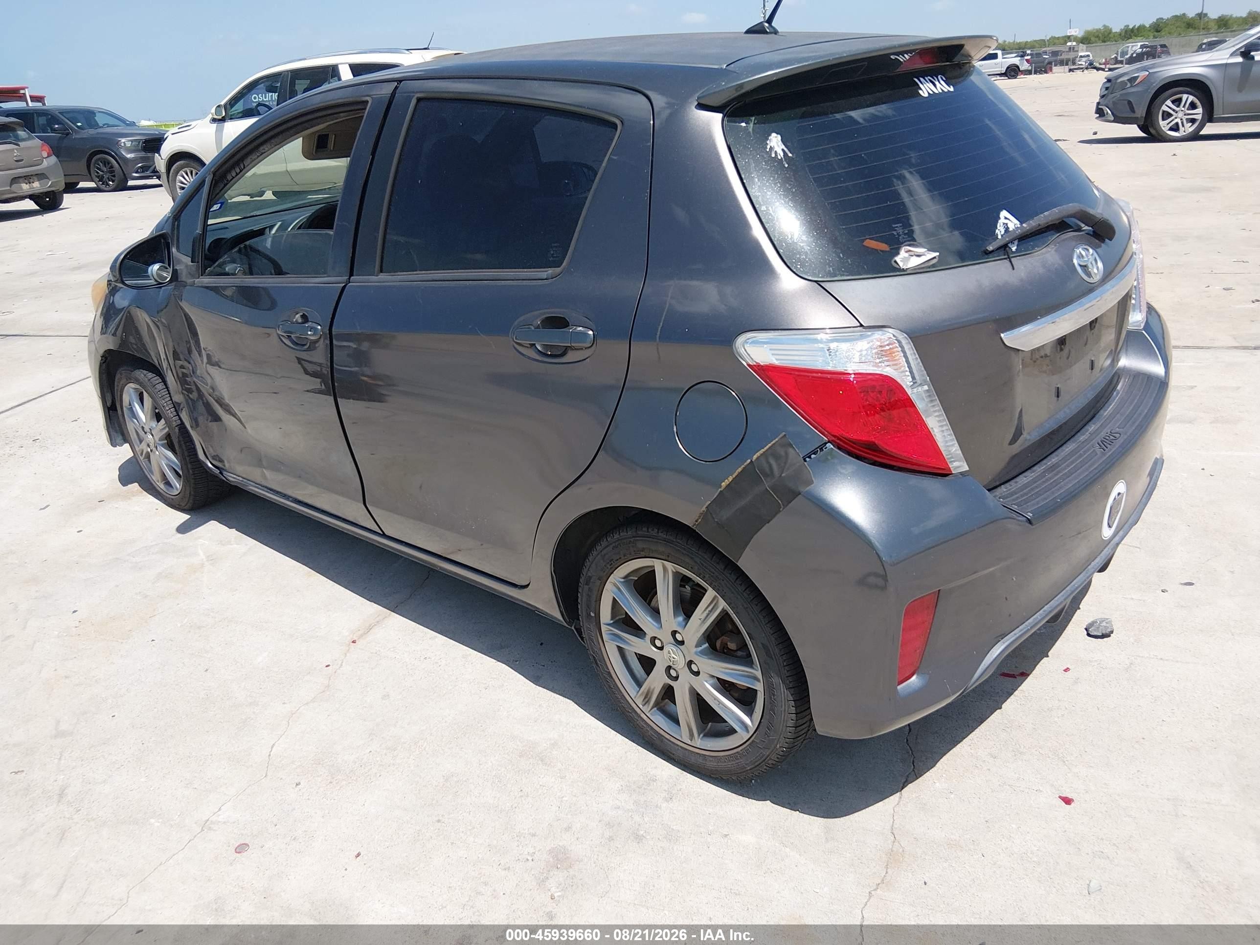 2012 Toyota Yaris Se Gray vin: JTDKTUD32CD510343