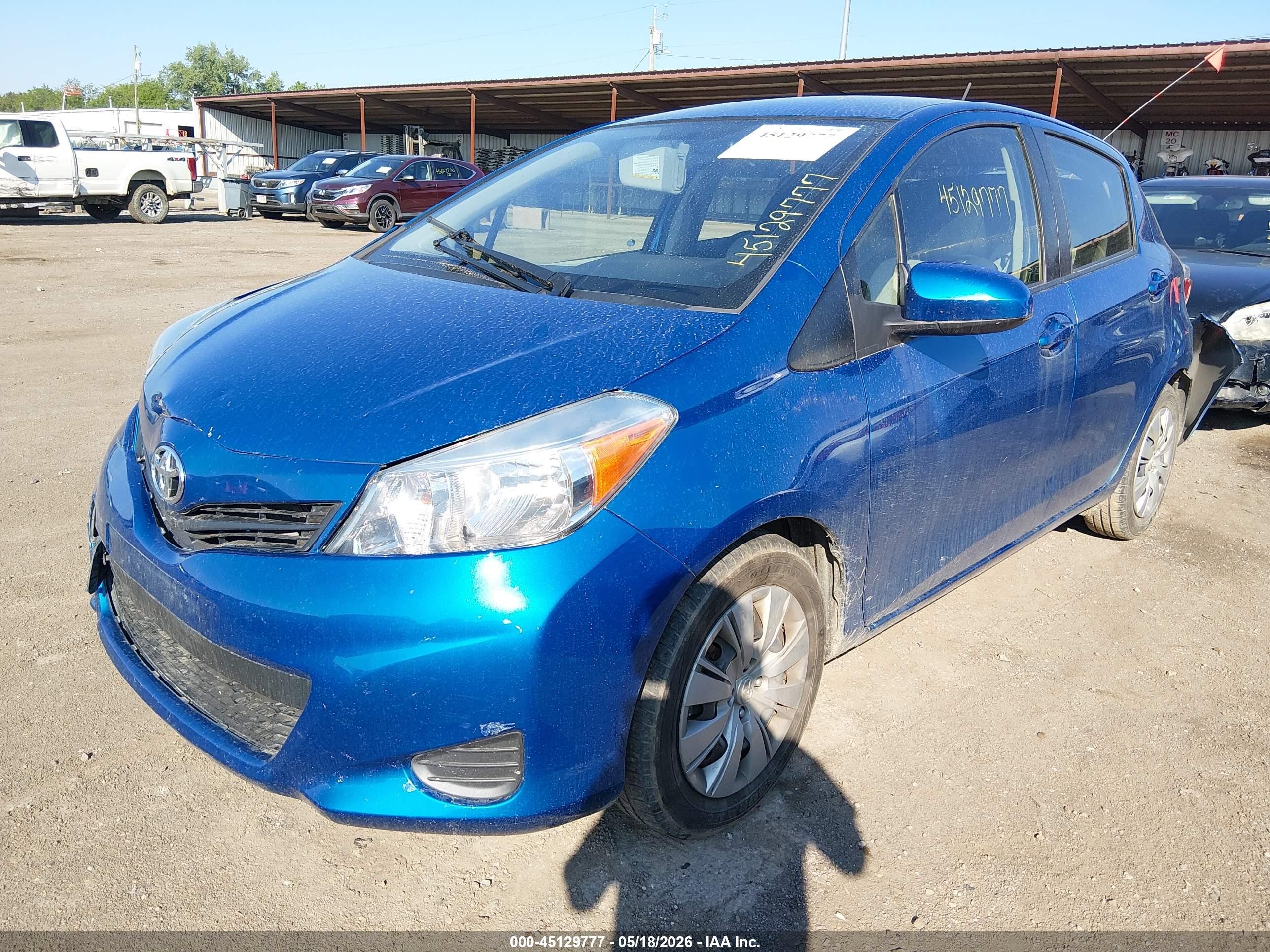 2012 Toyota Yaris Le Синий vin: JTDKTUD32CD537767