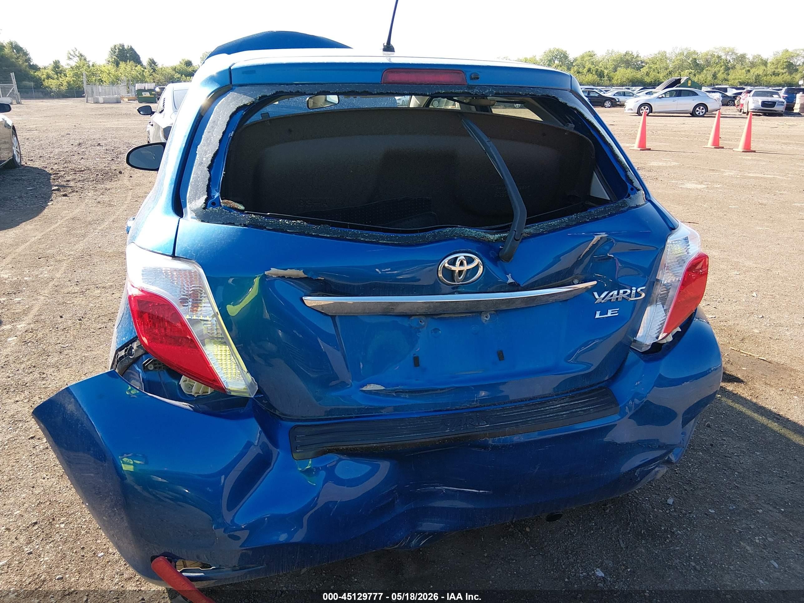 2012 Toyota Yaris Le Синий vin: JTDKTUD32CD537767