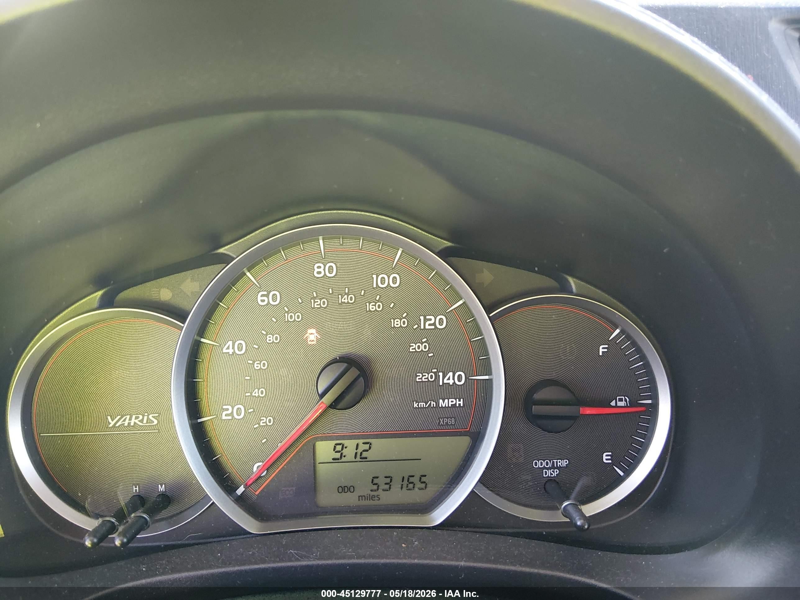 2012 Toyota Yaris Le Синий vin: JTDKTUD32CD537767