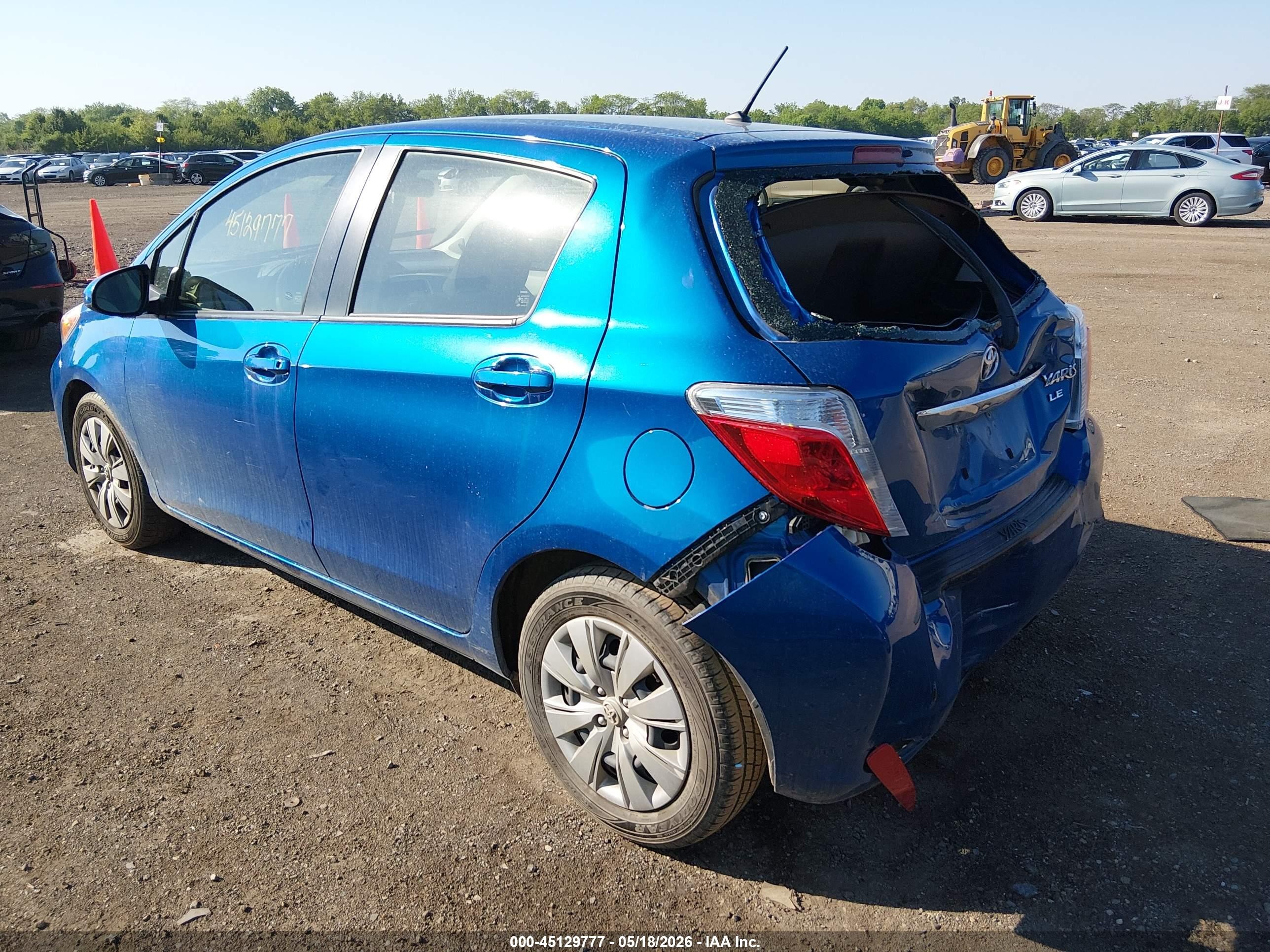2012 Toyota Yaris Le Синий vin: JTDKTUD32CD537767