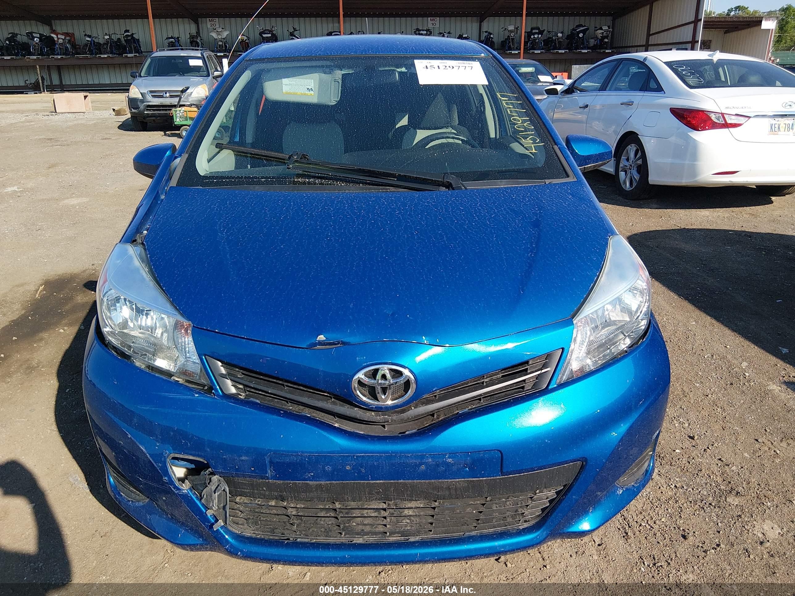 2012 Toyota Yaris Le Синий vin: JTDKTUD32CD537767