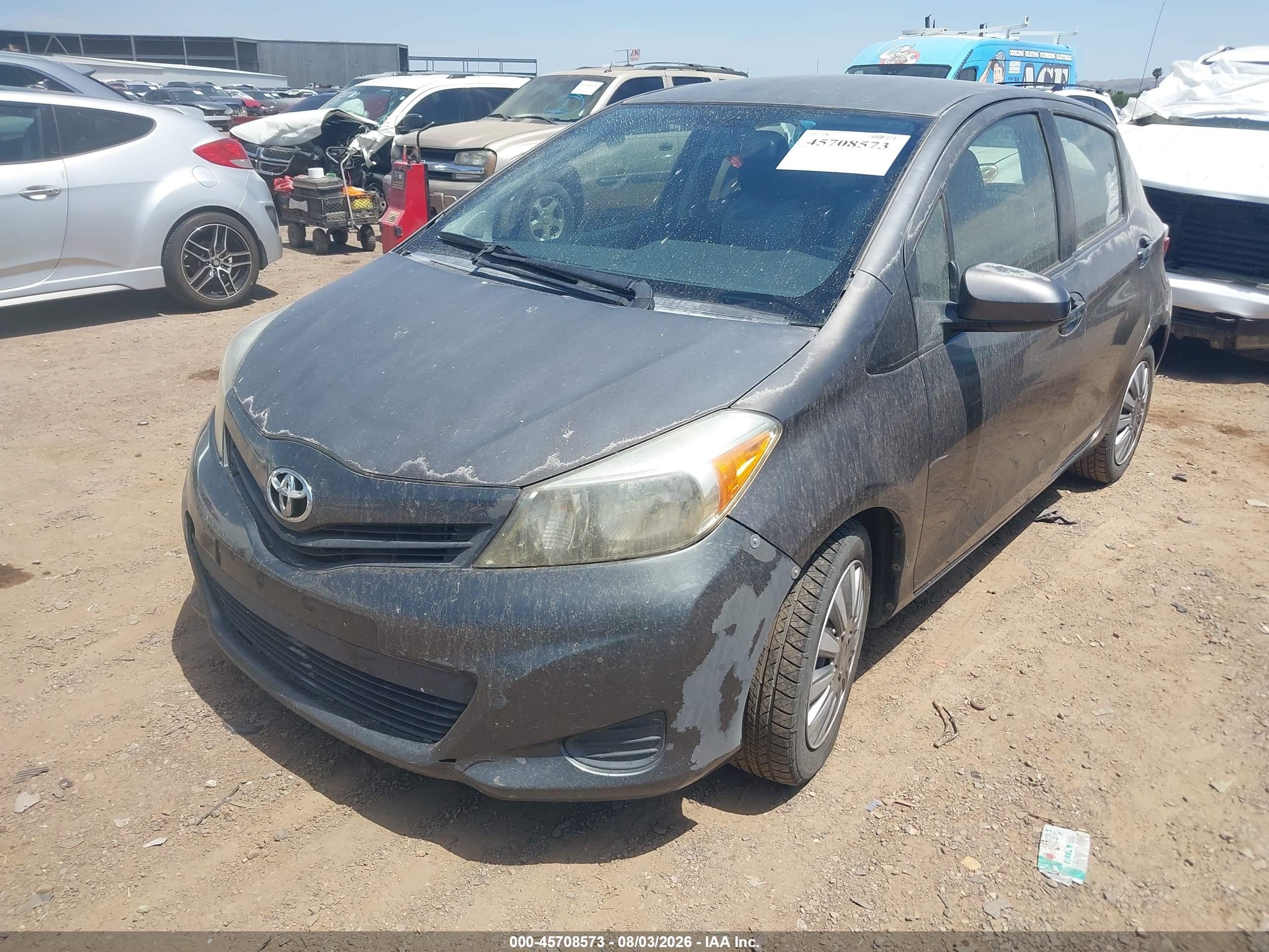 2014 Toyota Yaris Le (tmc/cbu Plant) Gray vin: JTDKTUD32ED579486
