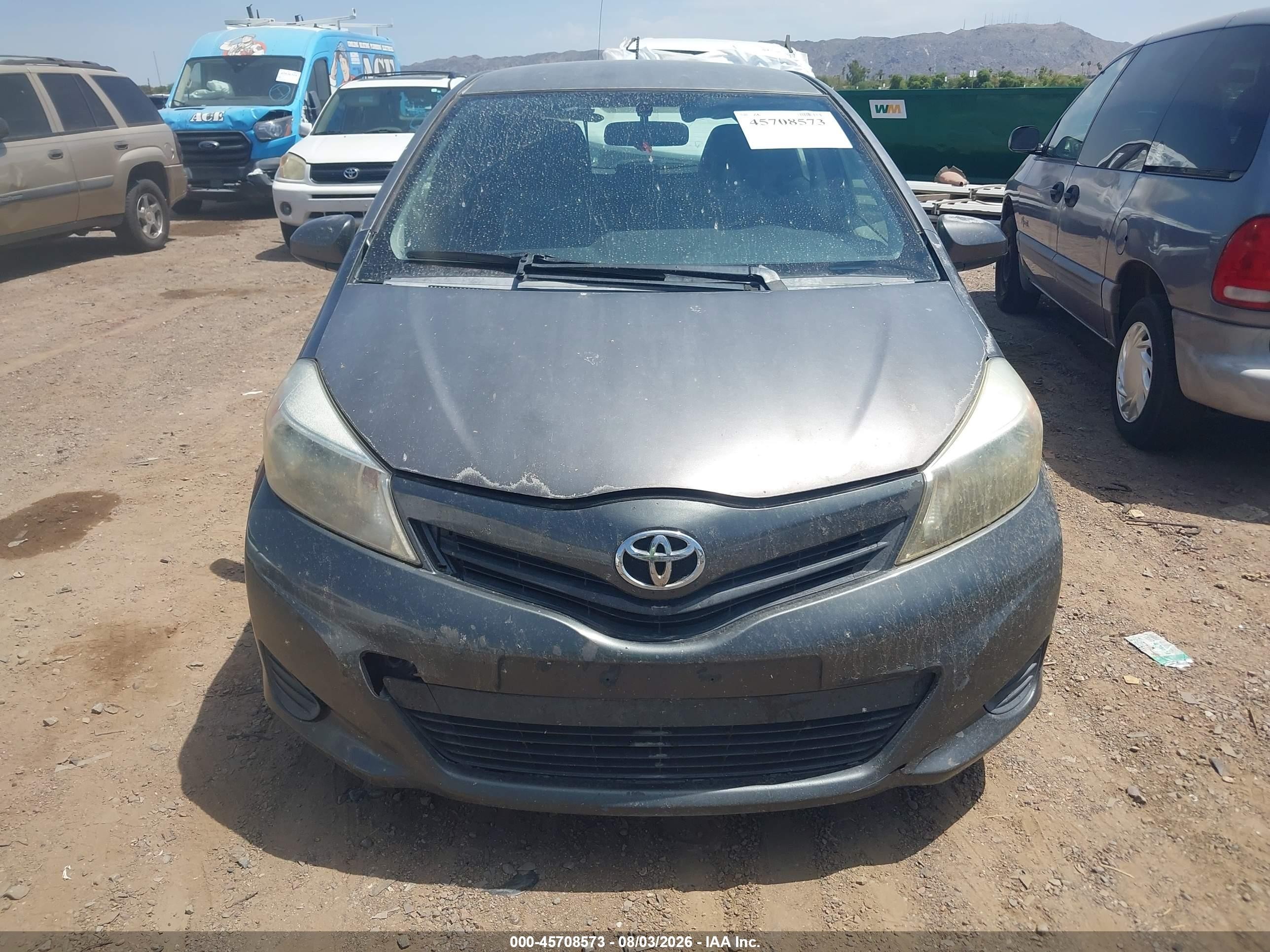 2014 Toyota Yaris Le (tmc/cbu Plant) Gray vin: JTDKTUD32ED579486