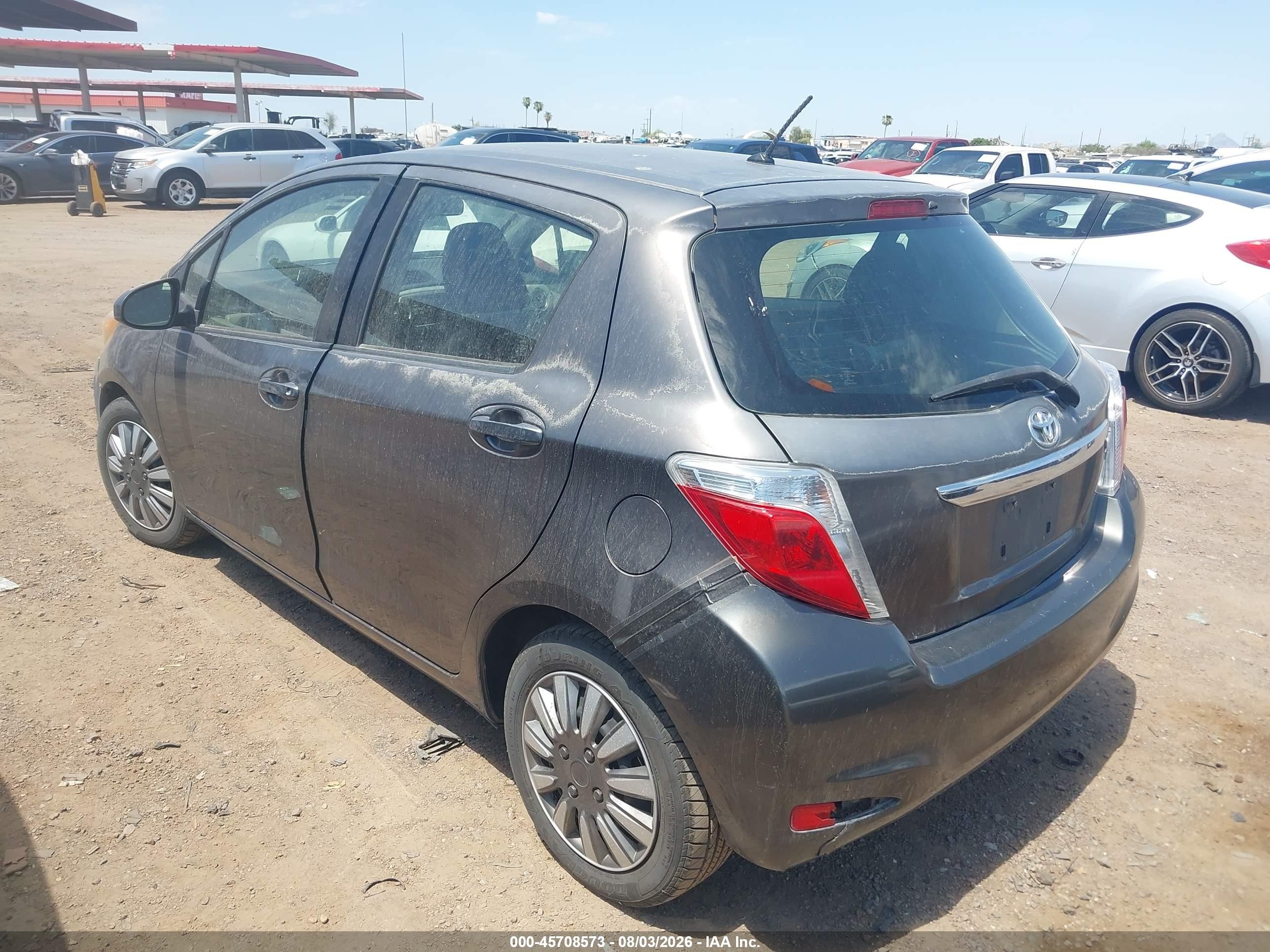 2014 Toyota Yaris Le (tmc/cbu Plant) Gray vin: JTDKTUD32ED579486