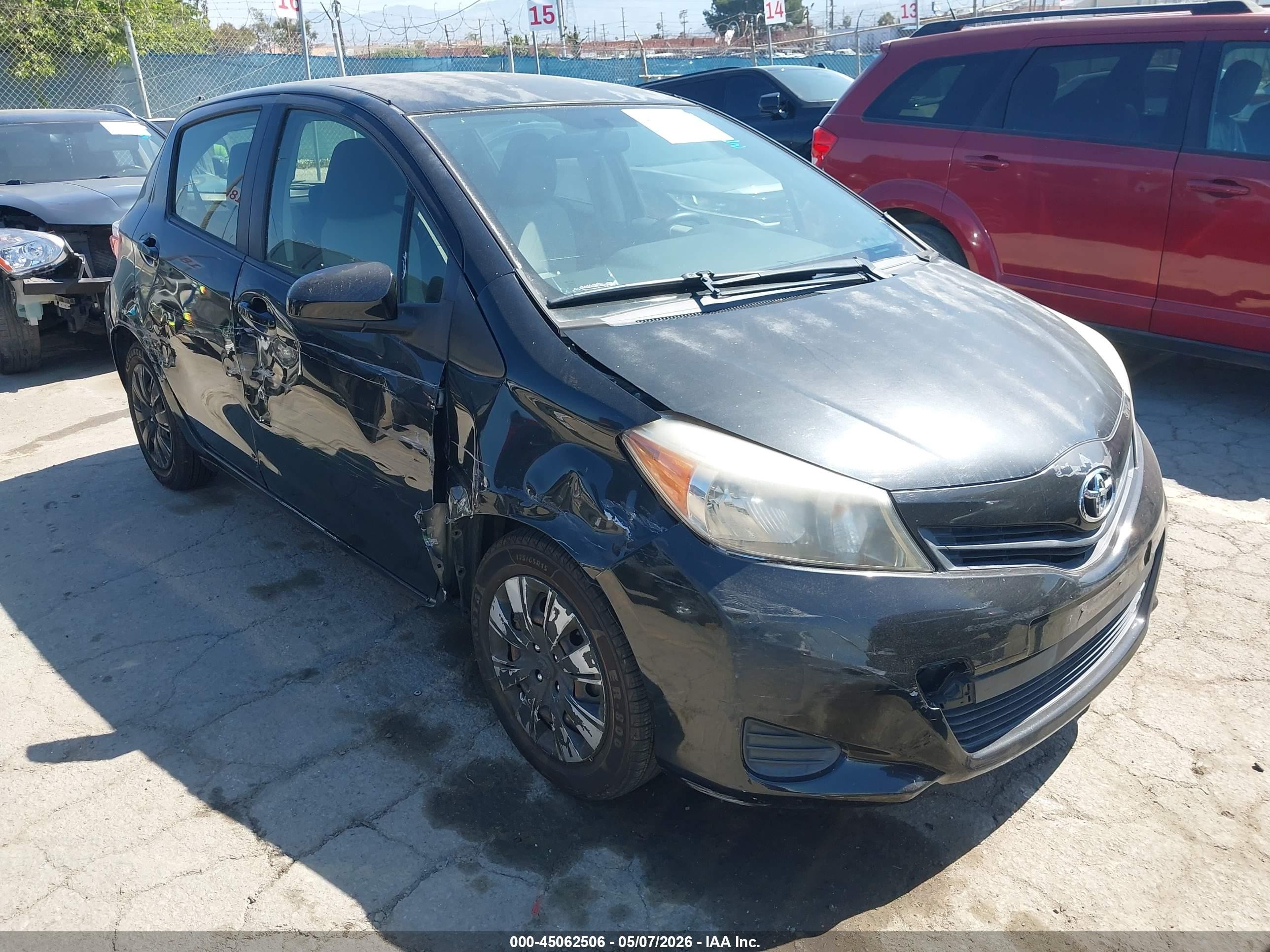 2014 Toyota Yaris Le (tmc/cbu Plant) Black vin: JTDKTUD32ED580105