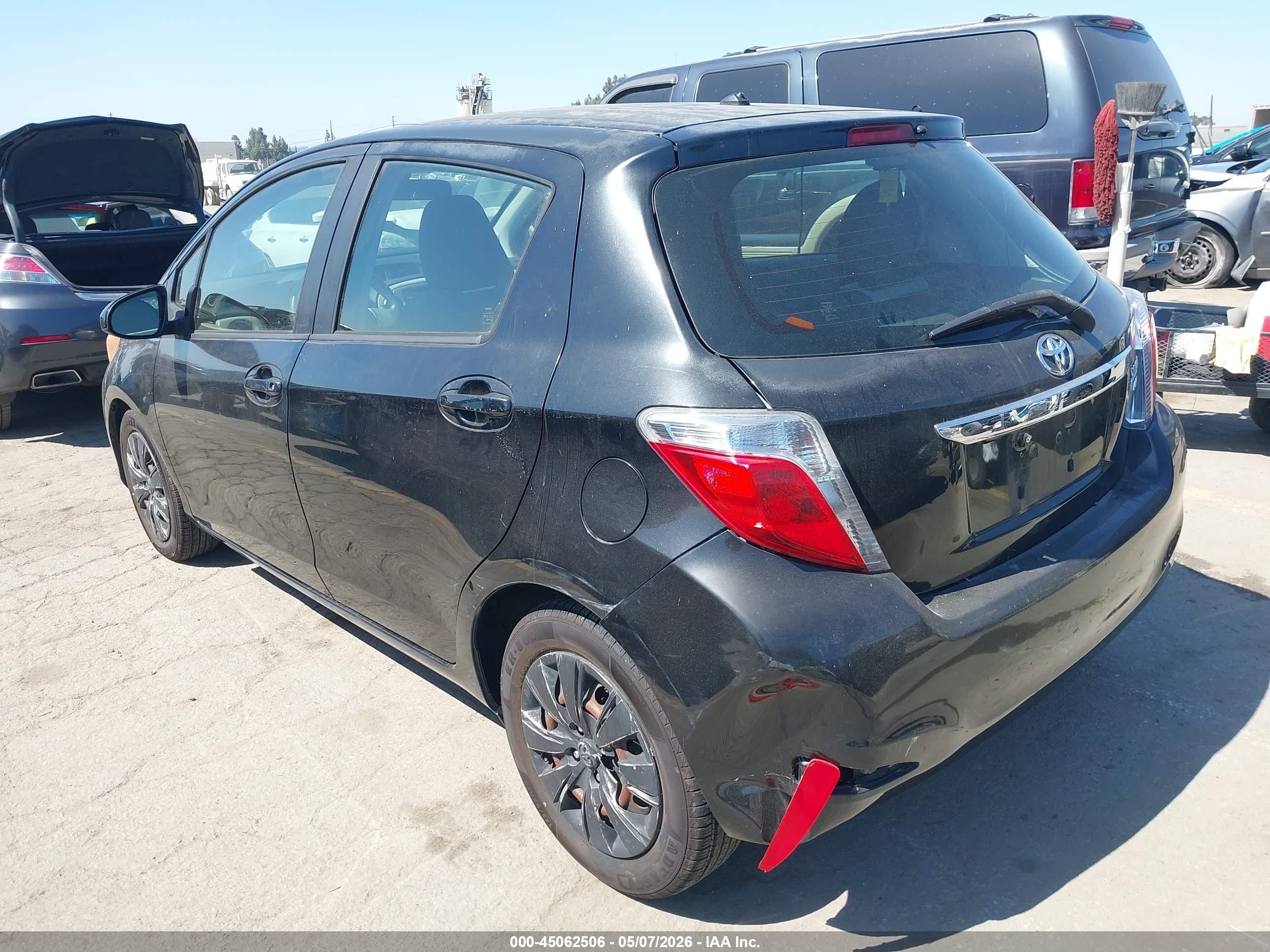 2014 Toyota Yaris Le (tmc/cbu Plant) Black vin: JTDKTUD32ED580105