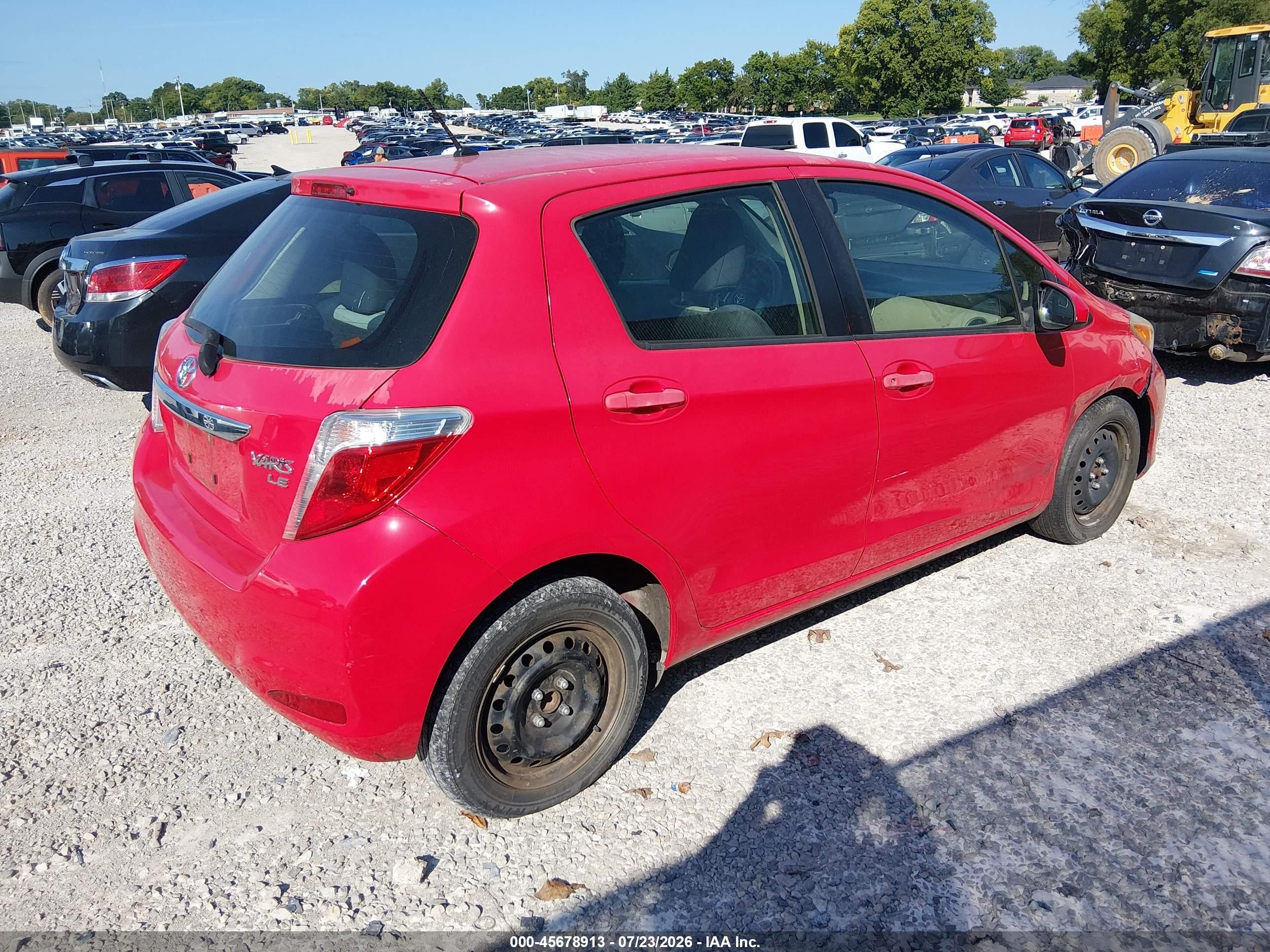 2014 Toyota Yaris Le (tmc/cbu Plant) Red vin: JTDKTUD32ED591556