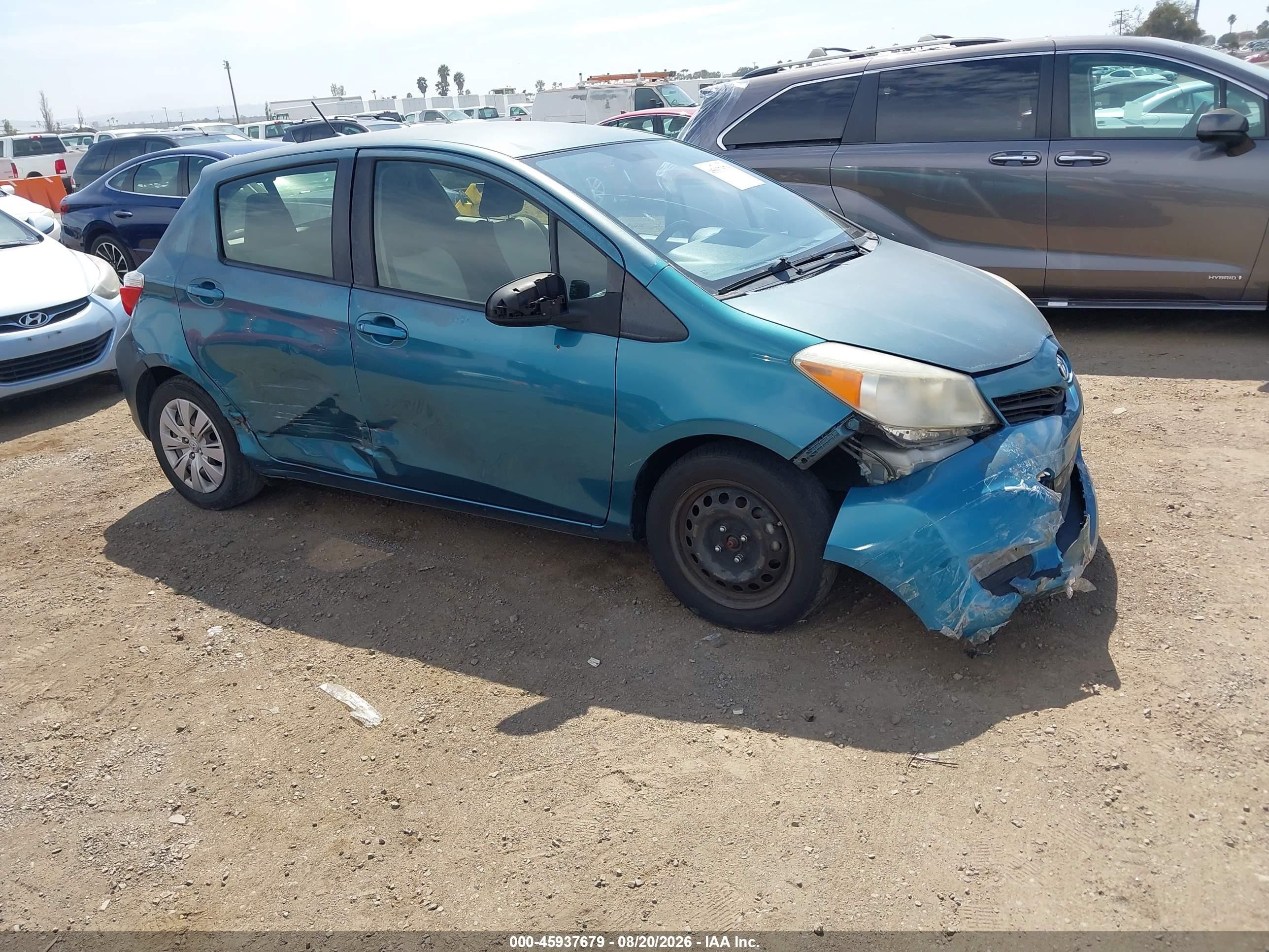 2012 Toyota Yaris Le Blue vin: JTDKTUD33CD521335