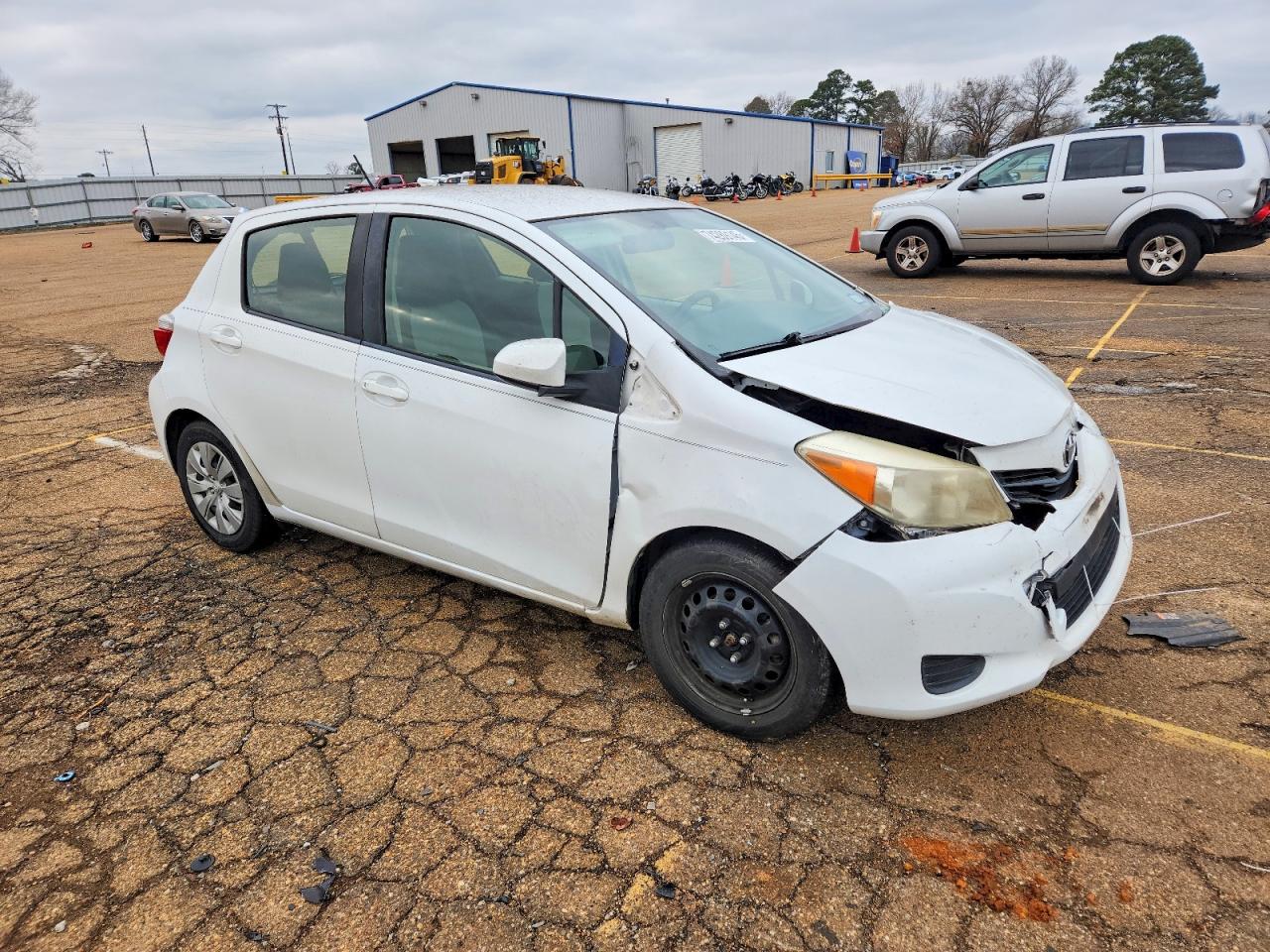 2012 Toyota Yaris White vin: JTDKTUD33CD536174