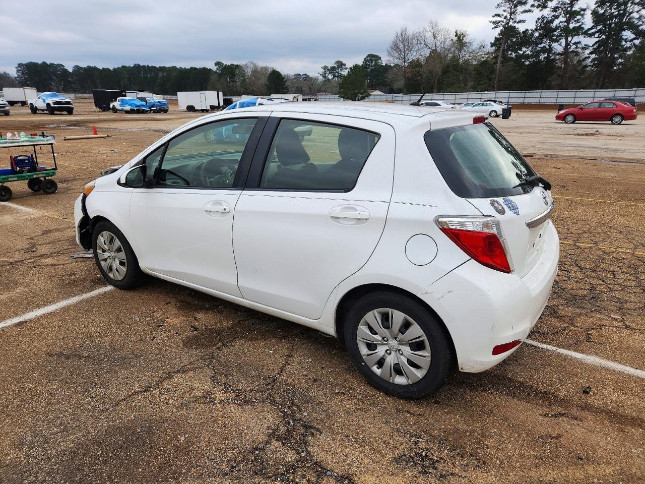 2012 Toyota Yaris White vin: JTDKTUD33CD536174