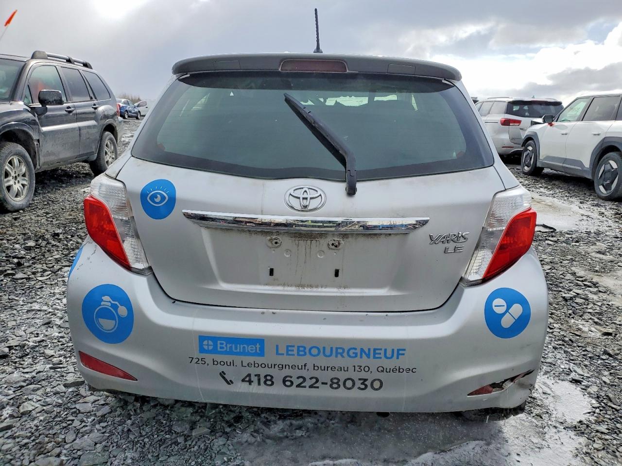 2013 Toyota Yaris 5-door L Gray vin: JTDKTUD33DD565224