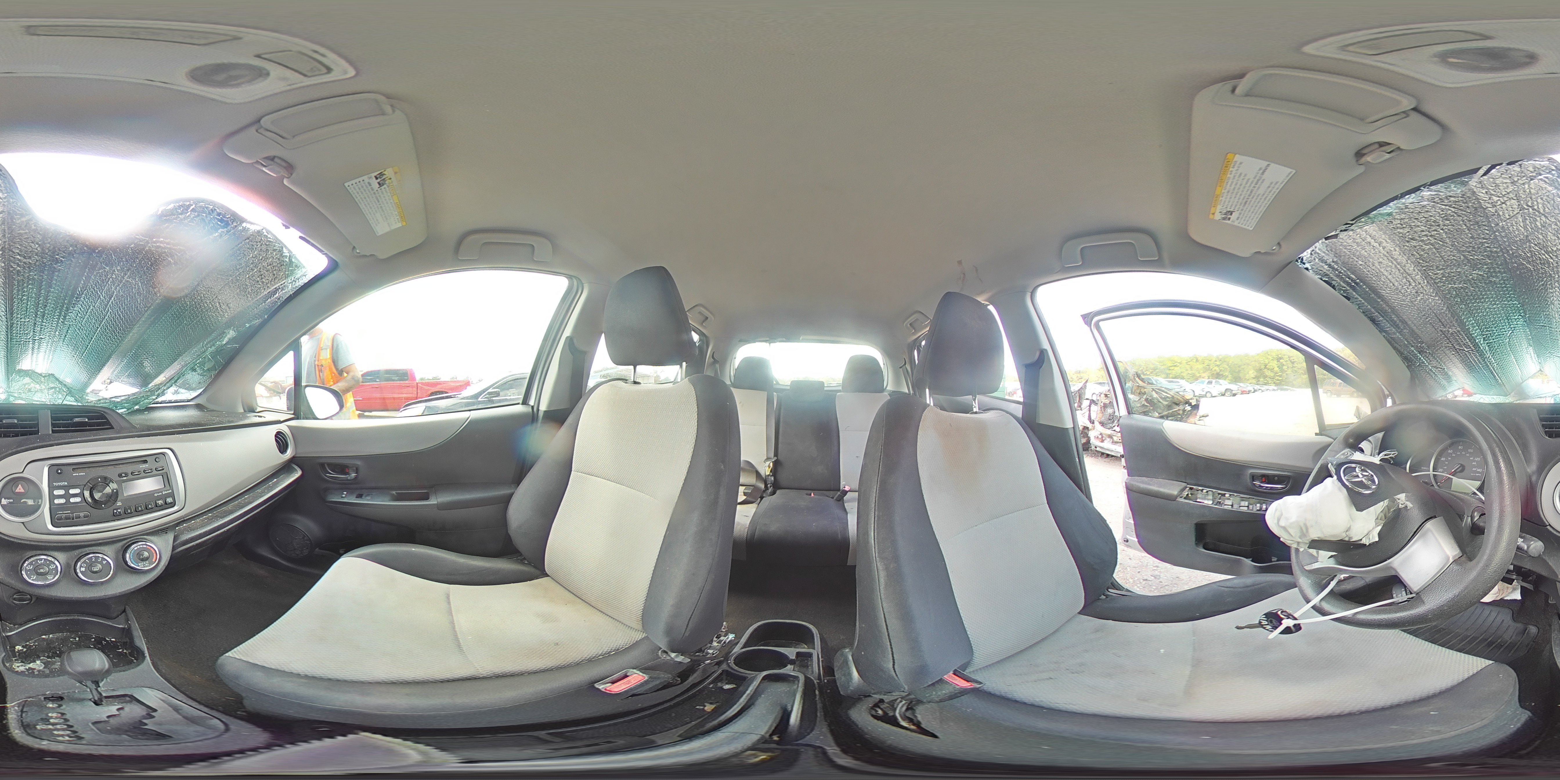 2013 Toyota Yaris Gray vin: JTDKTUD34DD545550