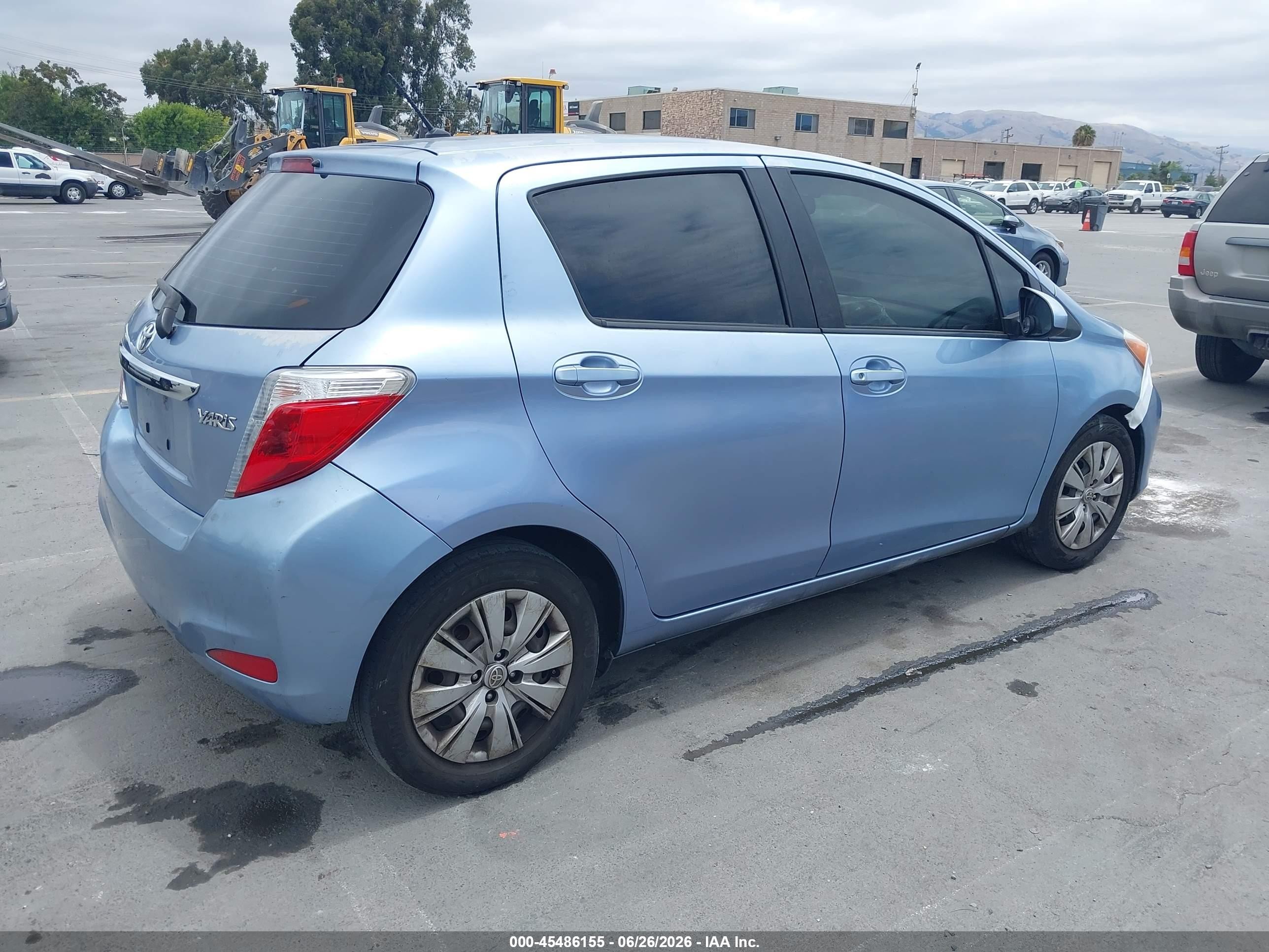 2014 Toyota Yaris L (tmc/cbu Plant) Light Blue vin: JTDKTUD34ED591204