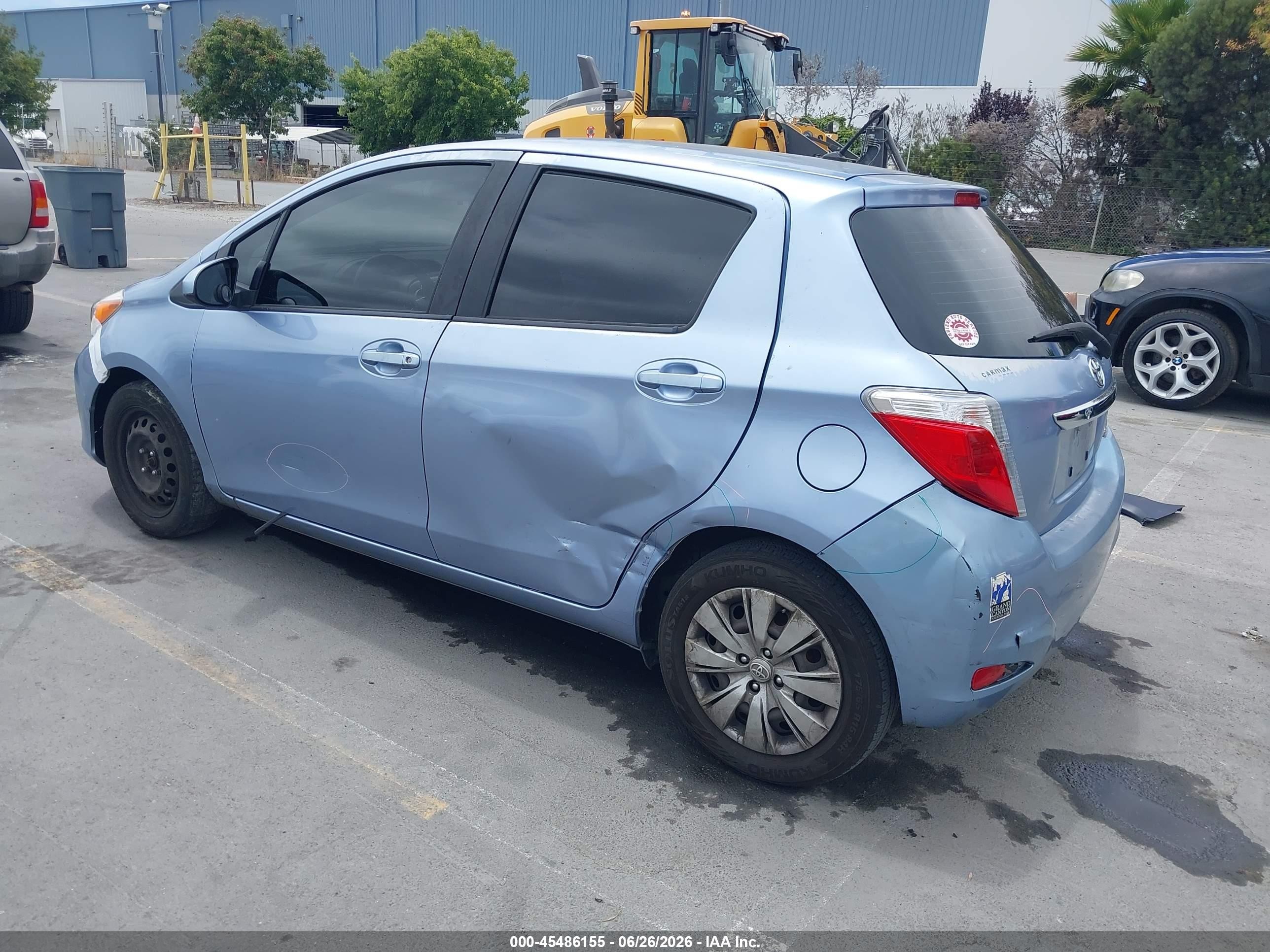 2014 Toyota Yaris L (tmc/cbu Plant) Light Blue vin: JTDKTUD34ED591204