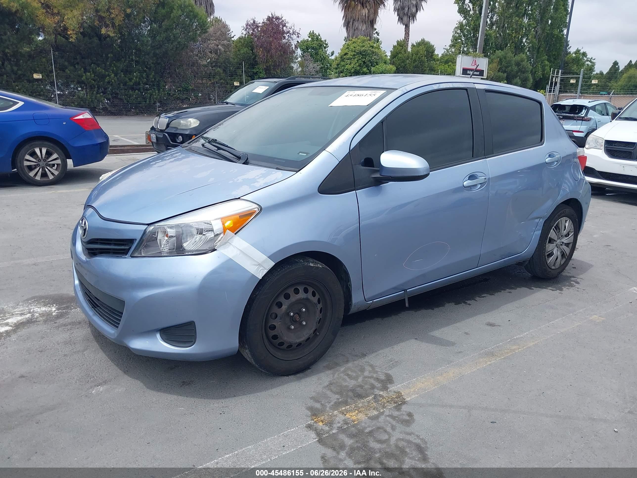 2014 Toyota Yaris L (tmc/cbu Plant) Light Blue vin: JTDKTUD34ED591204