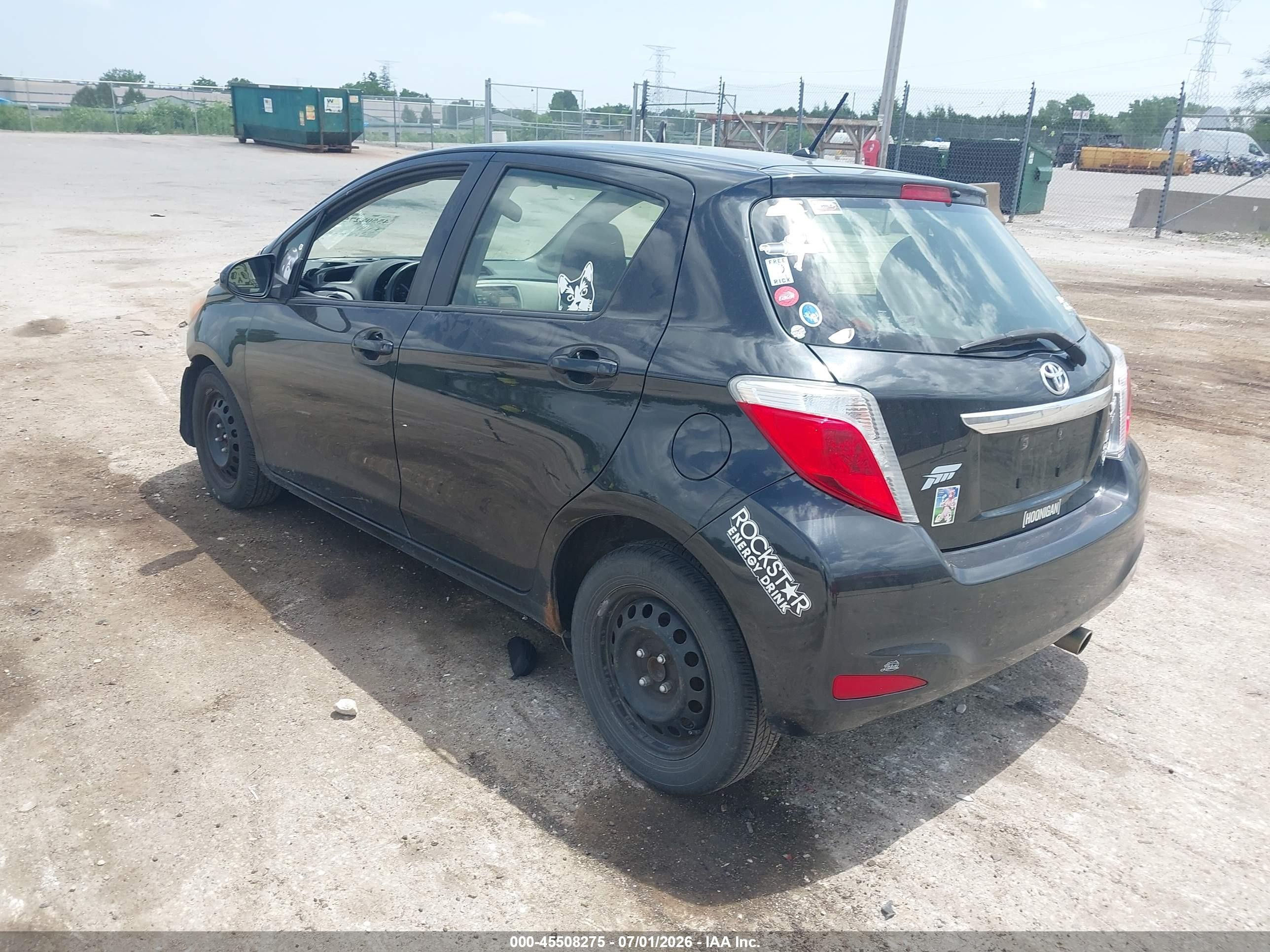 2014 Toyota Yaris Le (tmc/cbu Plant) Black vin: JTDKTUD35ED588067