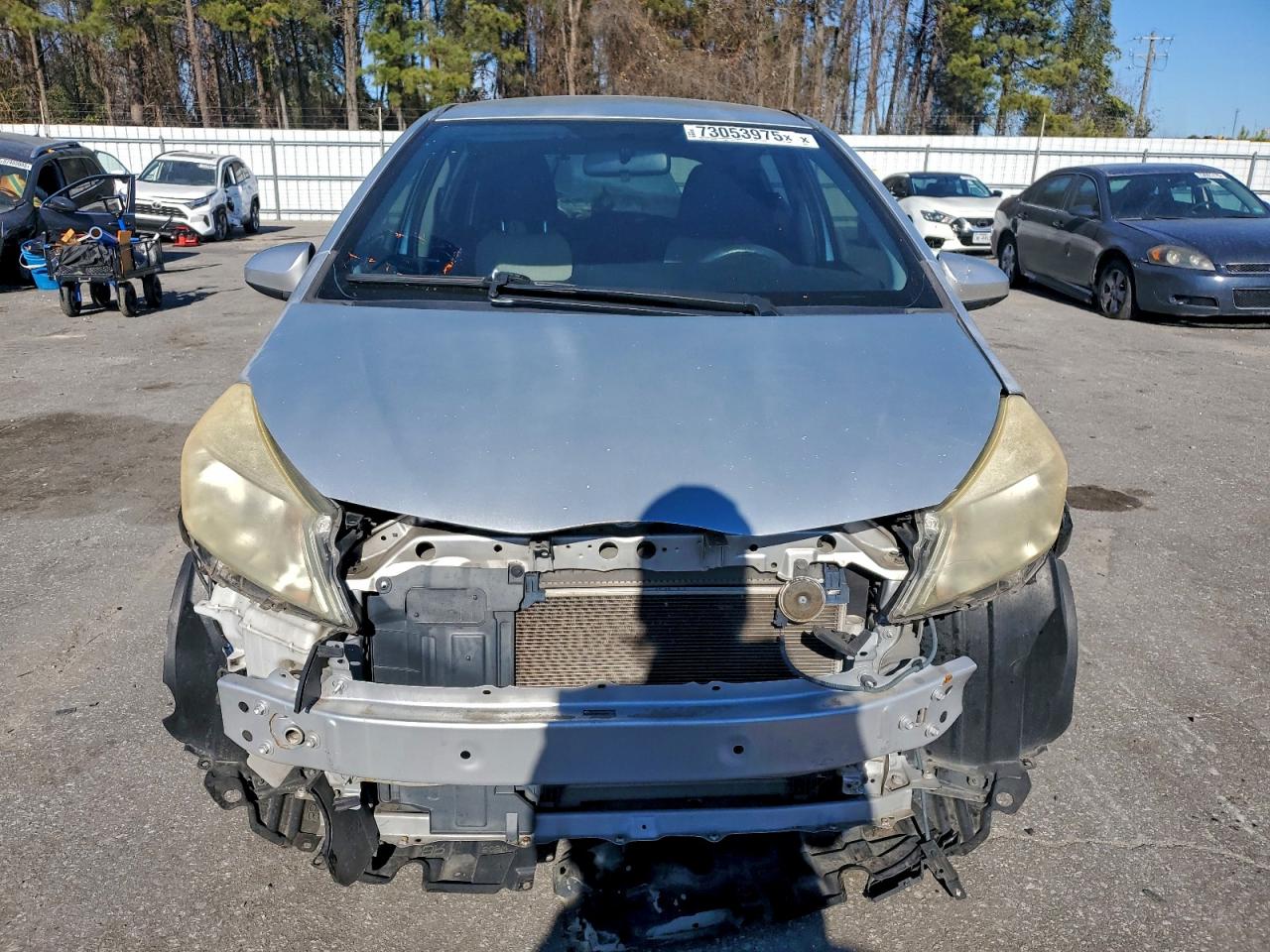 2012 Toyota Yaris Silver vin: JTDKTUD36CD522995
