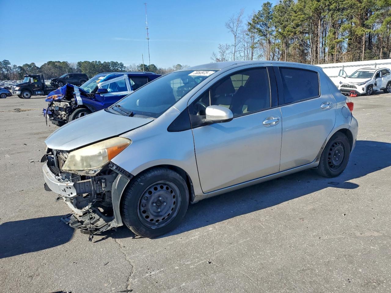 2012 Toyota Yaris Silver vin: JTDKTUD36CD522995
