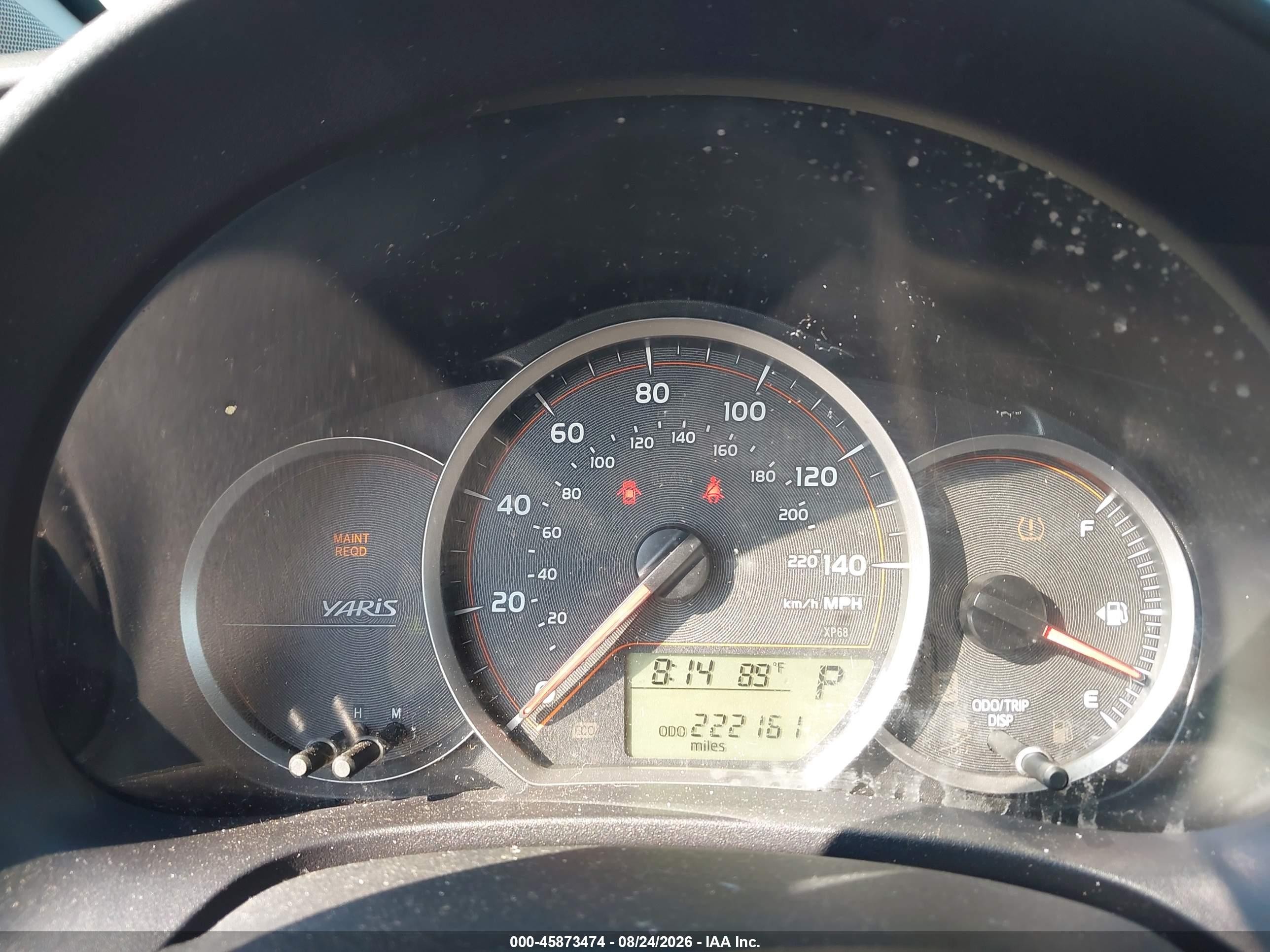 2013 Toyota Yaris Le Red vin: JTDKTUD36DD566920