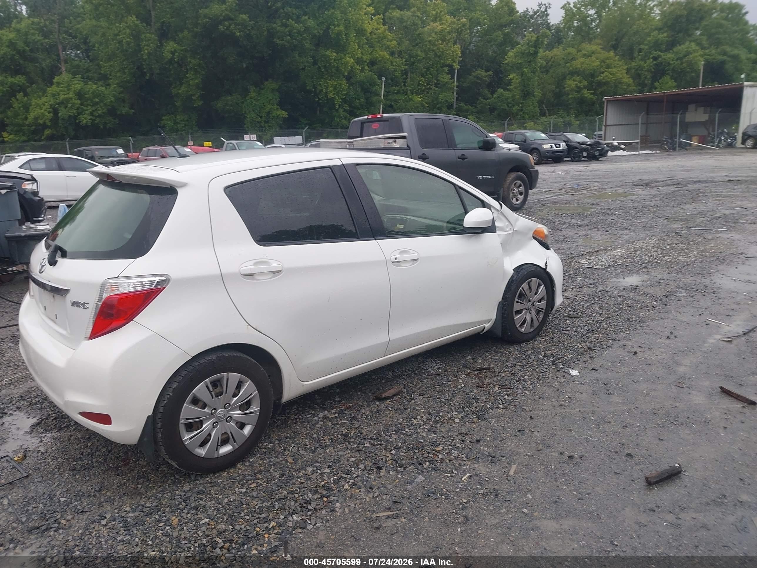 2014 Toyota Yaris L (tmc/cbu Plant)/le (tmc/cbu Plant)/se (tmc/cbu Plant) White vin: JTDKTUD36ED593438