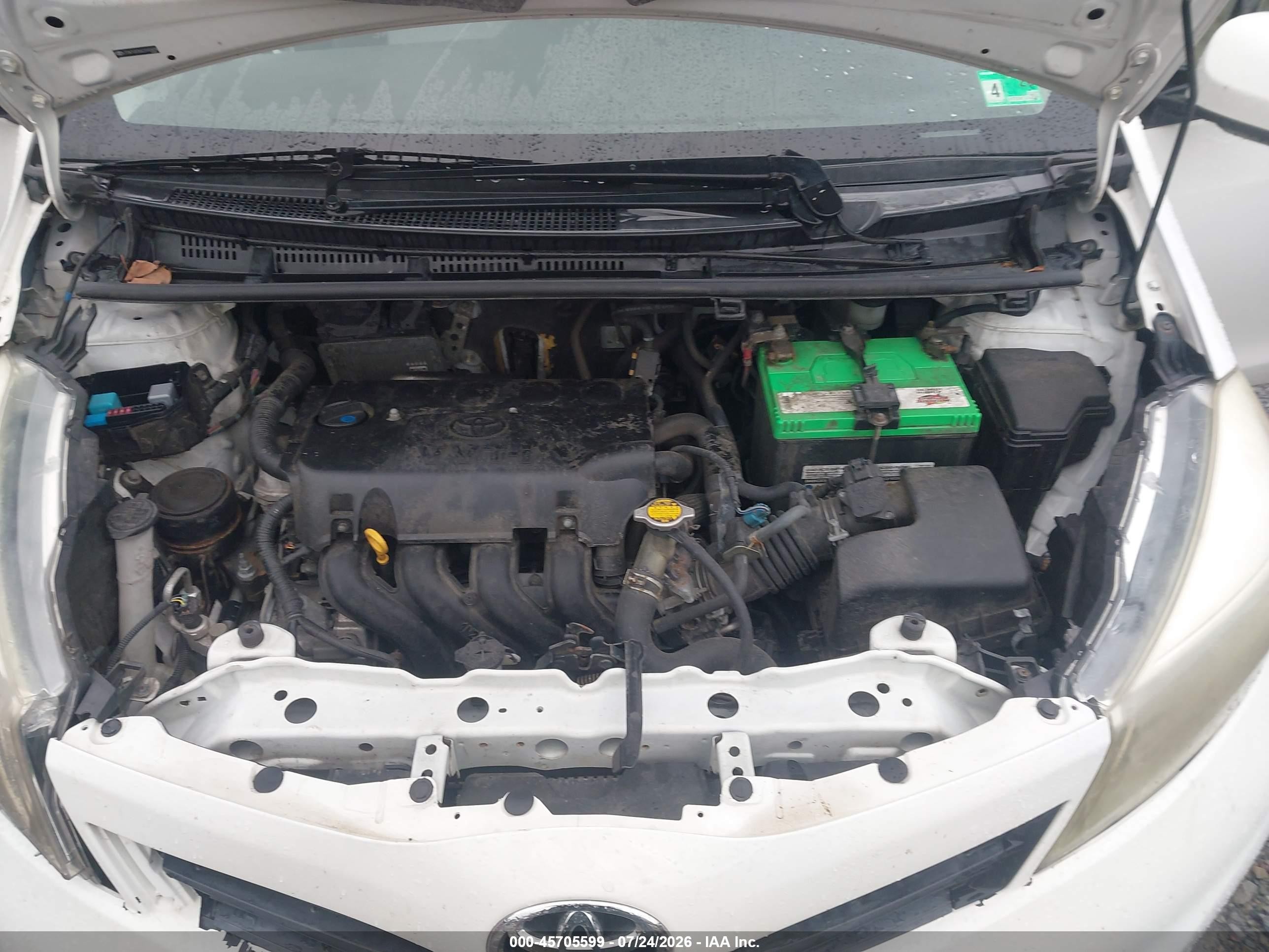 2014 Toyota Yaris L (tmc/cbu Plant)/le (tmc/cbu Plant)/se (tmc/cbu Plant) White vin: JTDKTUD36ED593438