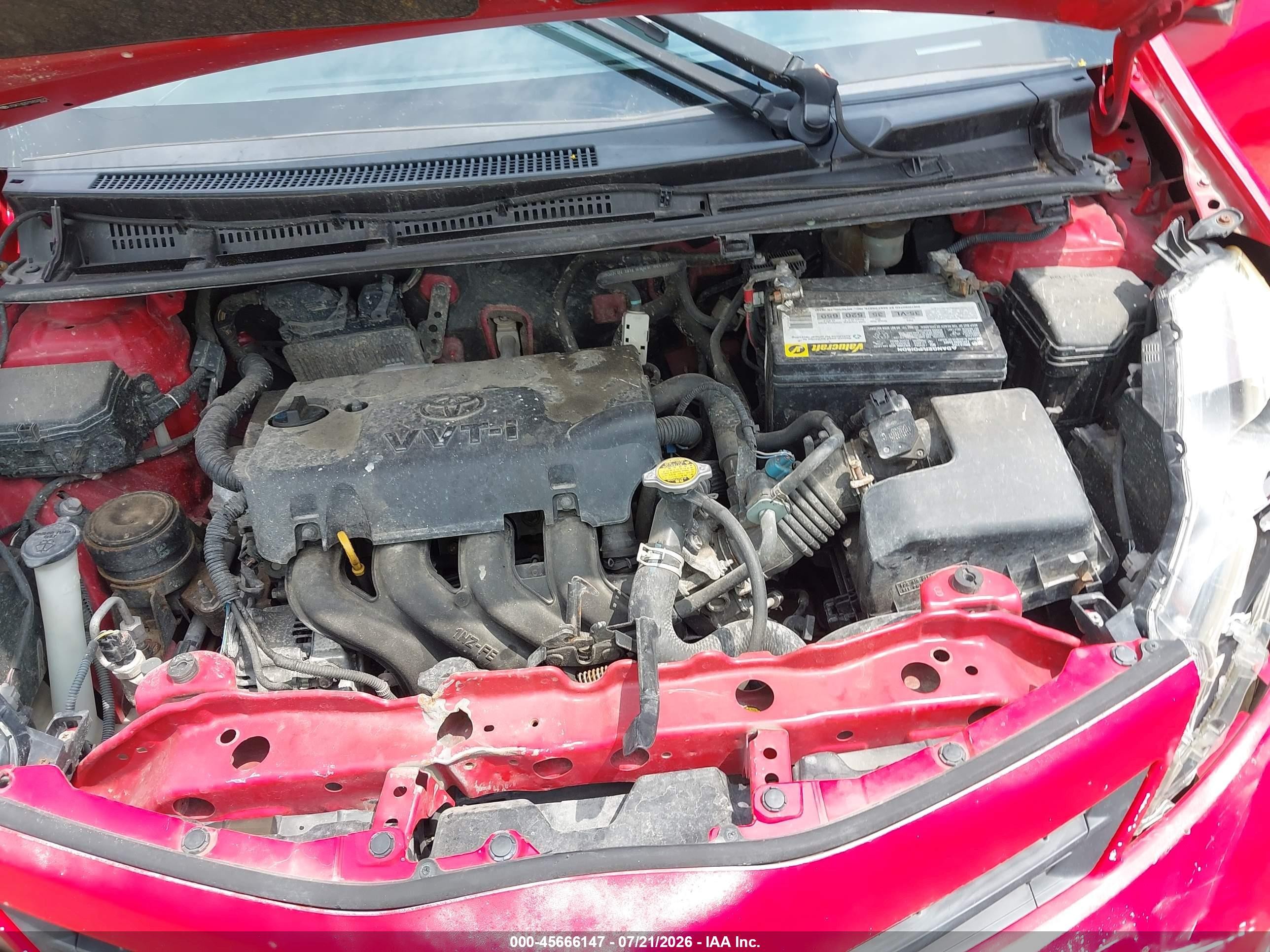 2012 Toyota Yaris L Red vin: JTDKTUD37CD523072