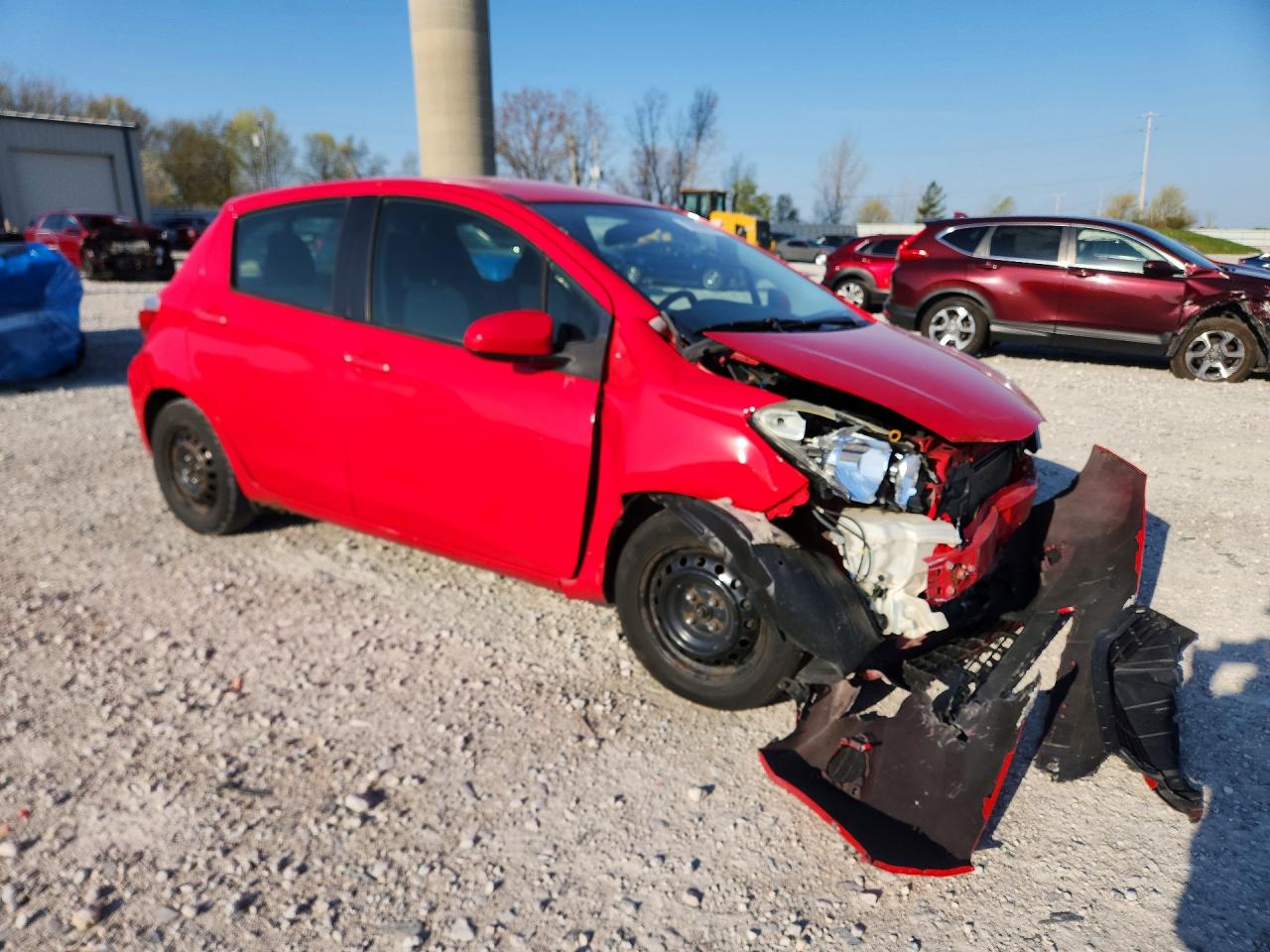 2012 Toyota Yaris 5-door L Red vin: JTDKTUD37CD530944