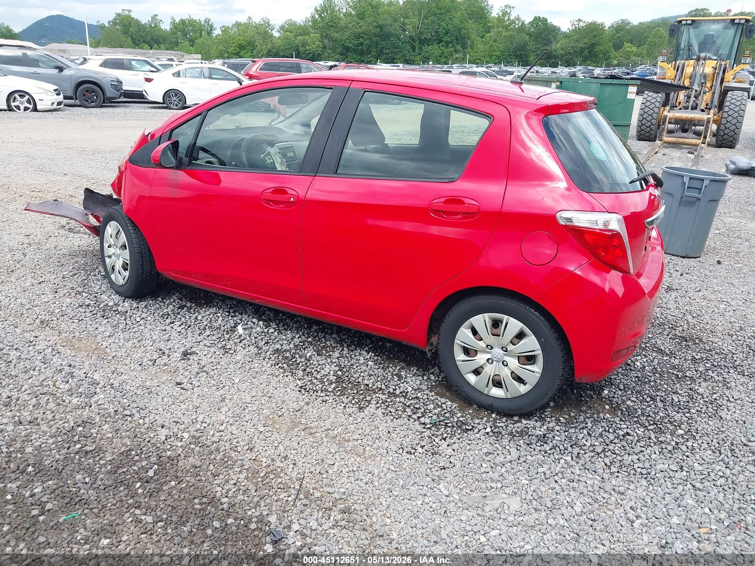 2013 Toyota Yaris L Red vin: JTDKTUD37DD555151