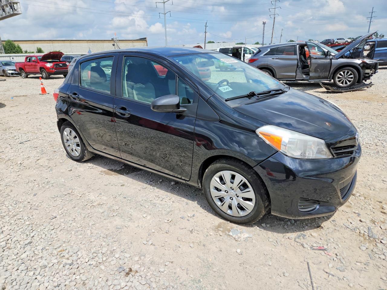 2012 Toyota Yaris 5-door Le Черный vin: JTDKTUD38CD504742