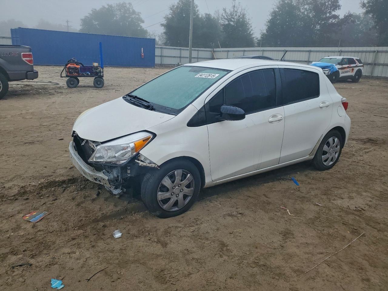 2013 Toyota Yaris White vin: JTDKTUD38DD567471