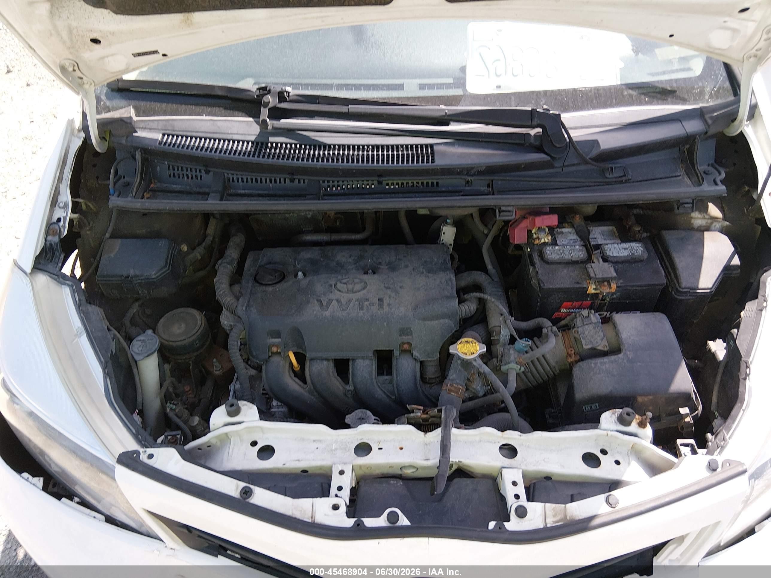 2012 Toyota Yaris Le Белый vin: JTDKTUD39CD514650