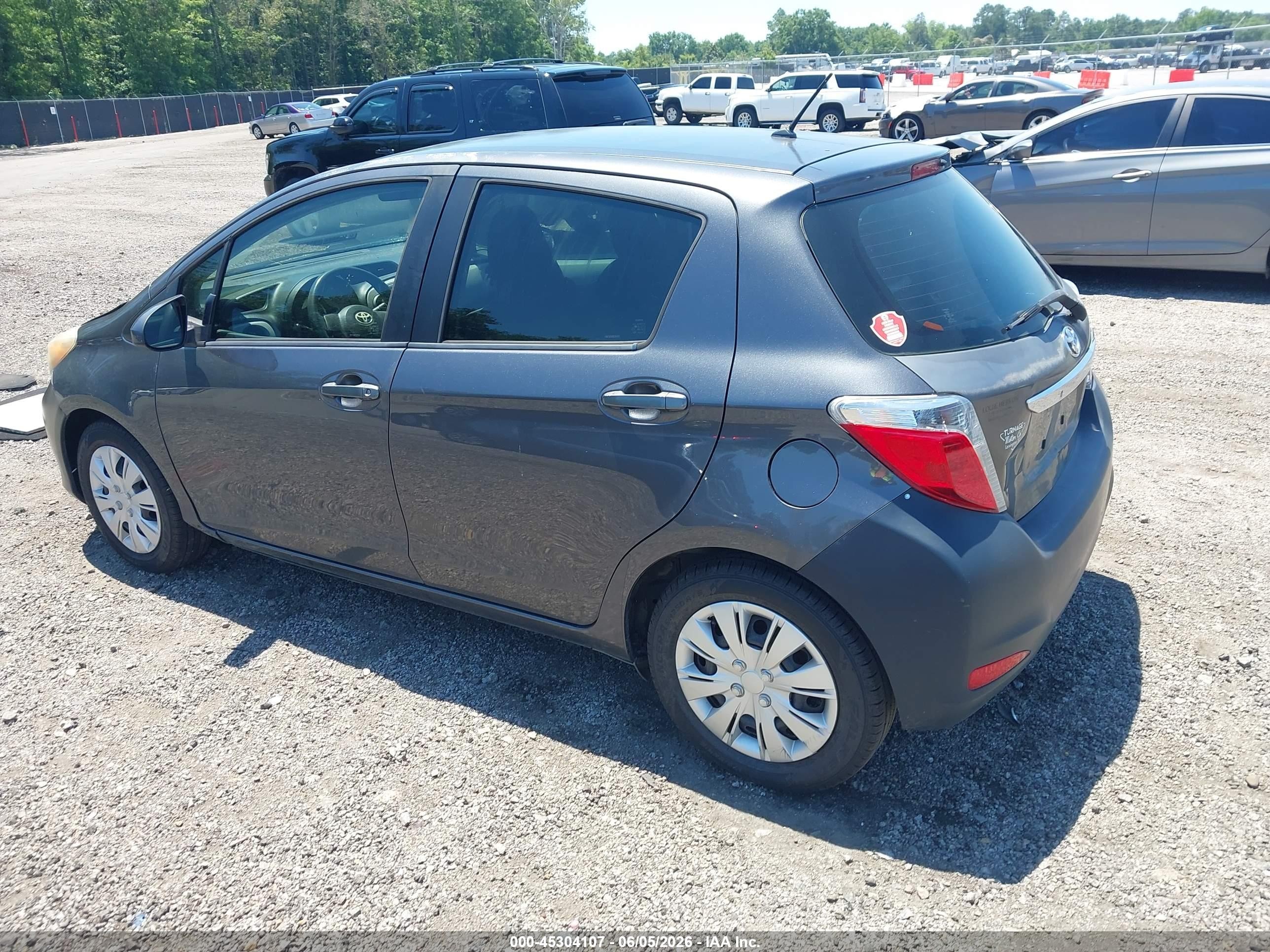 2012 Toyota Yaris L Серый vin: JTDKTUD39CD537457