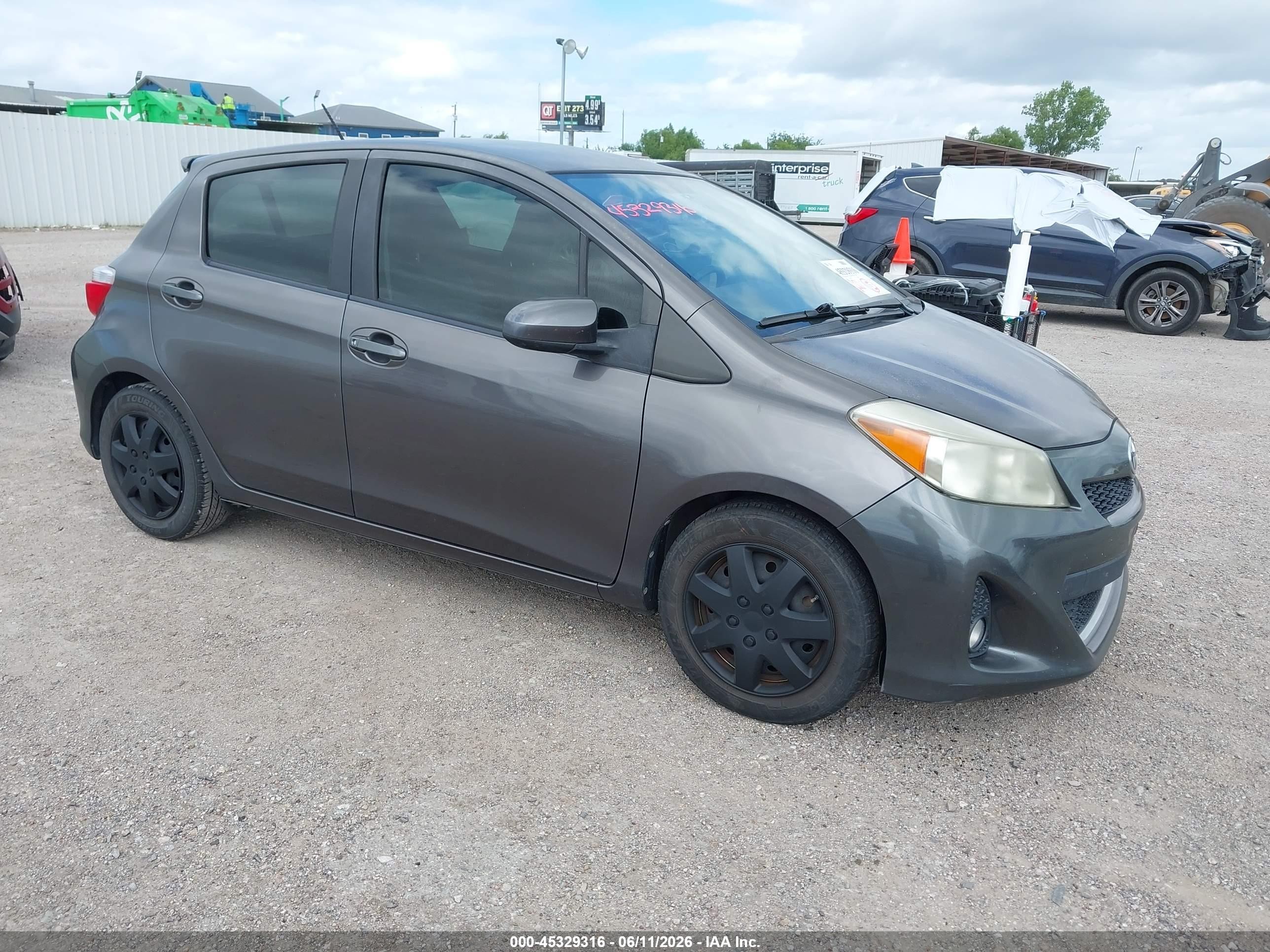 2013 Toyota Yaris Se Gray vin: JTDKTUD39DD564241