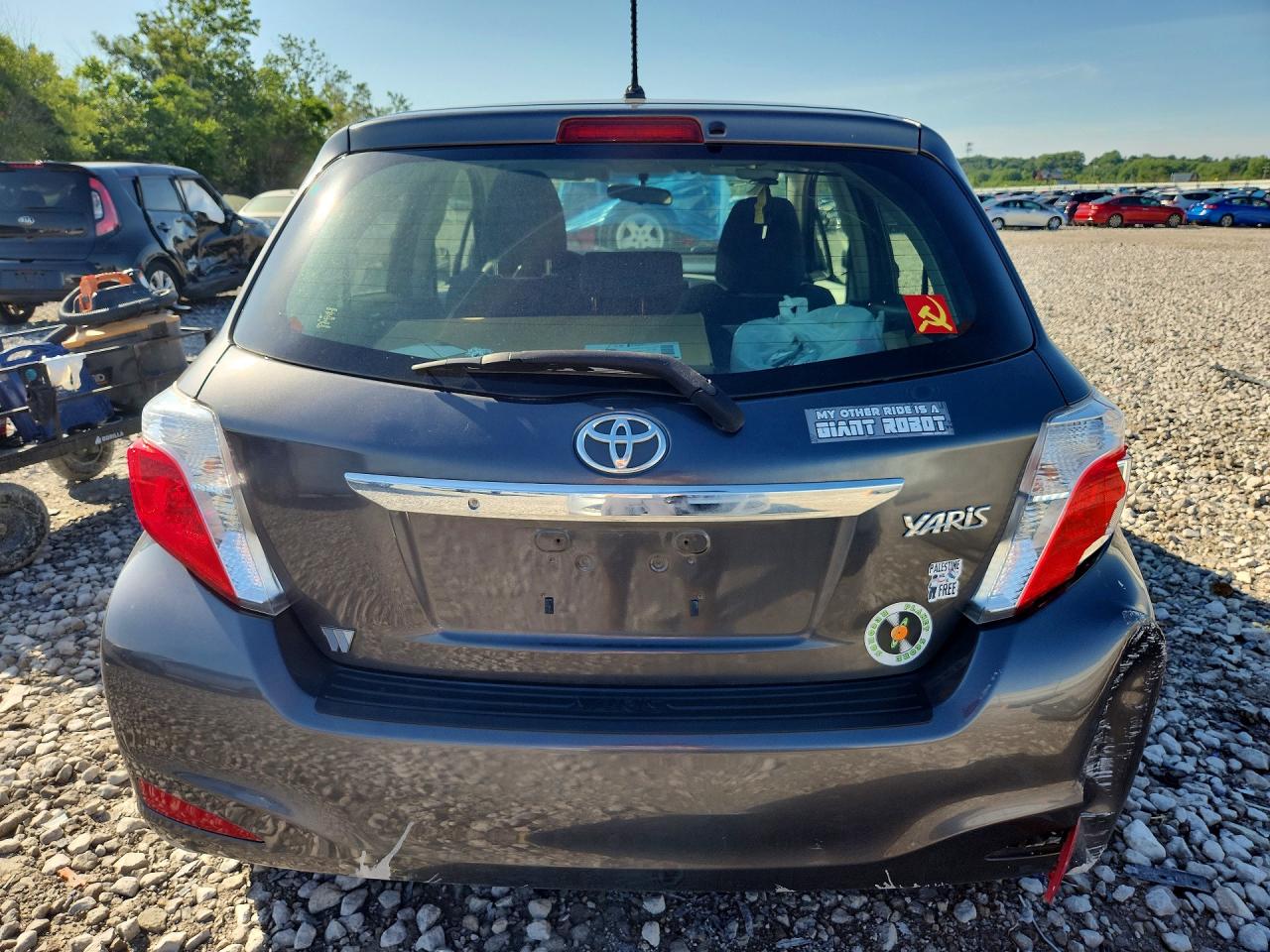 2014 Toyota Yaris 5-door L Gray vin: JTDKTUD39ED595247