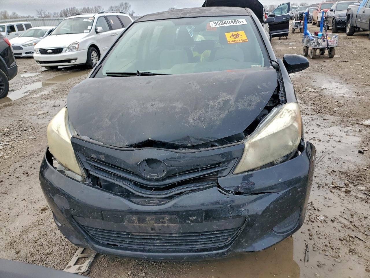2012 Toyota Yaris 5-door L Black vin: JTDKTUD3XCD537015