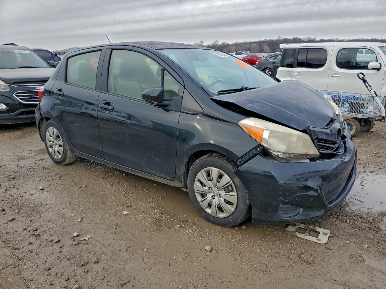 2012 Toyota Yaris 5-door L Black vin: JTDKTUD3XCD537015