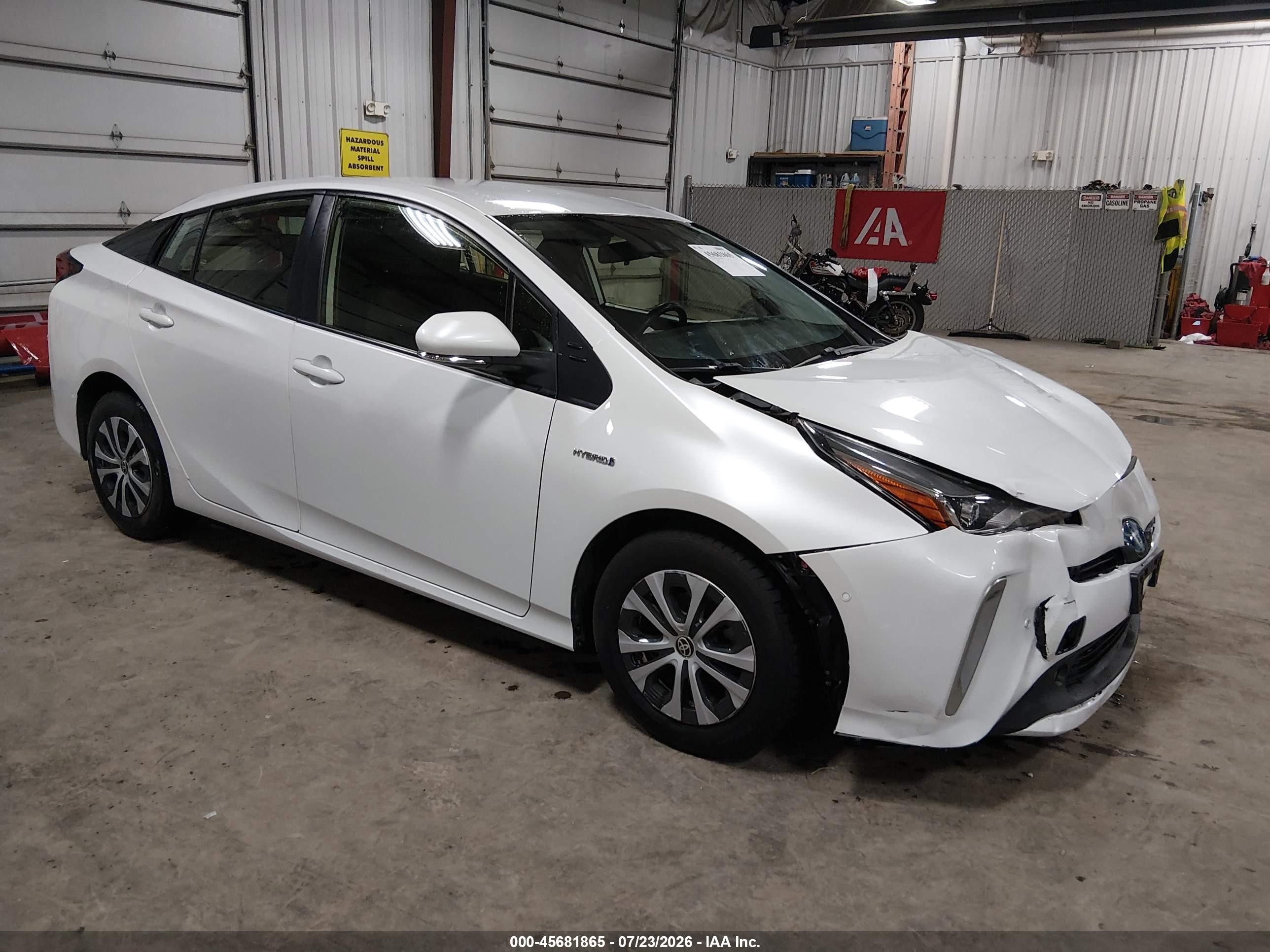 2021 Toyota Prius Le Awd-e White vin: JTDL9MFU2M3023546