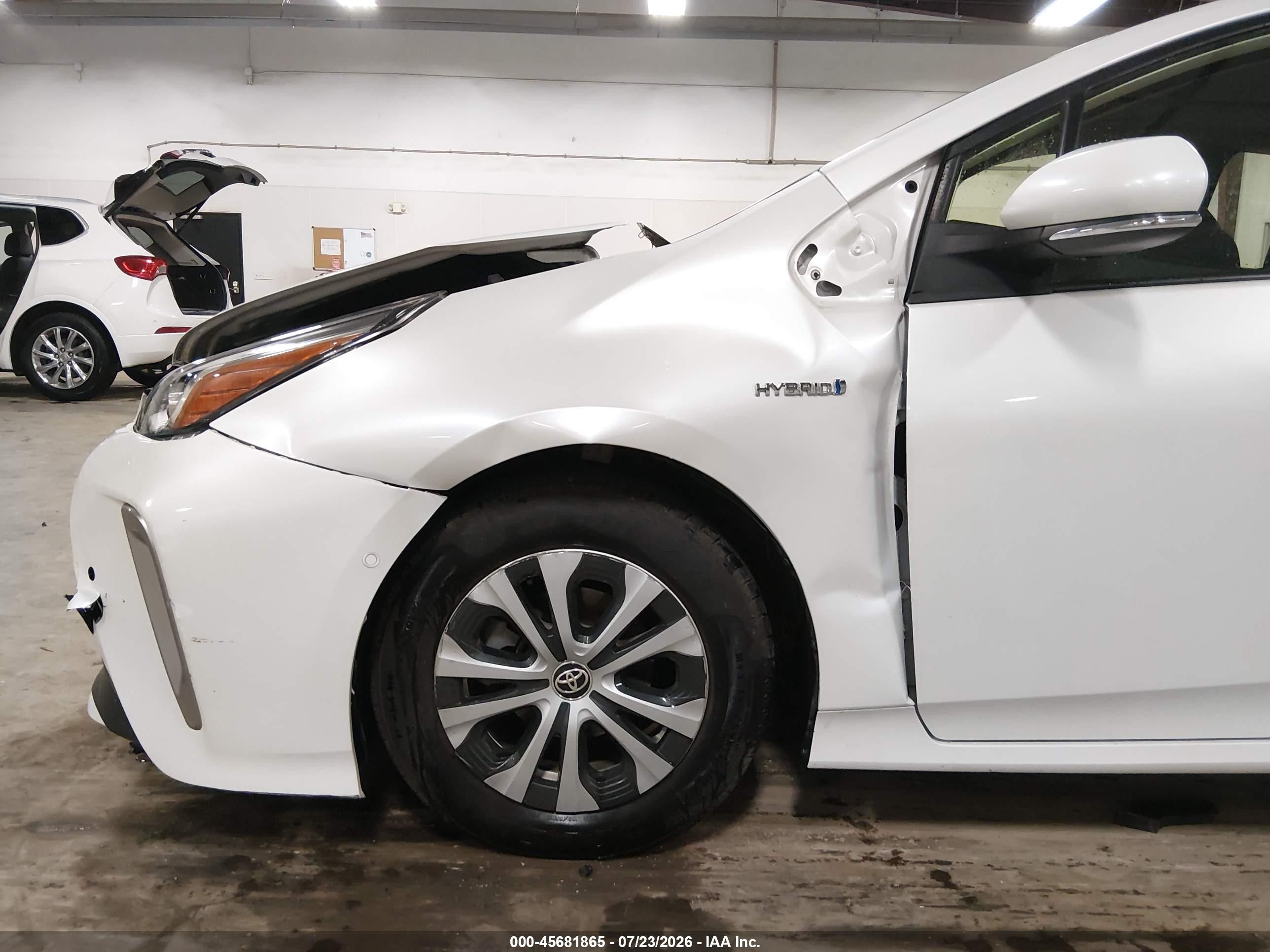 2021 Toyota Prius Le Awd-e White vin: JTDL9MFU2M3023546