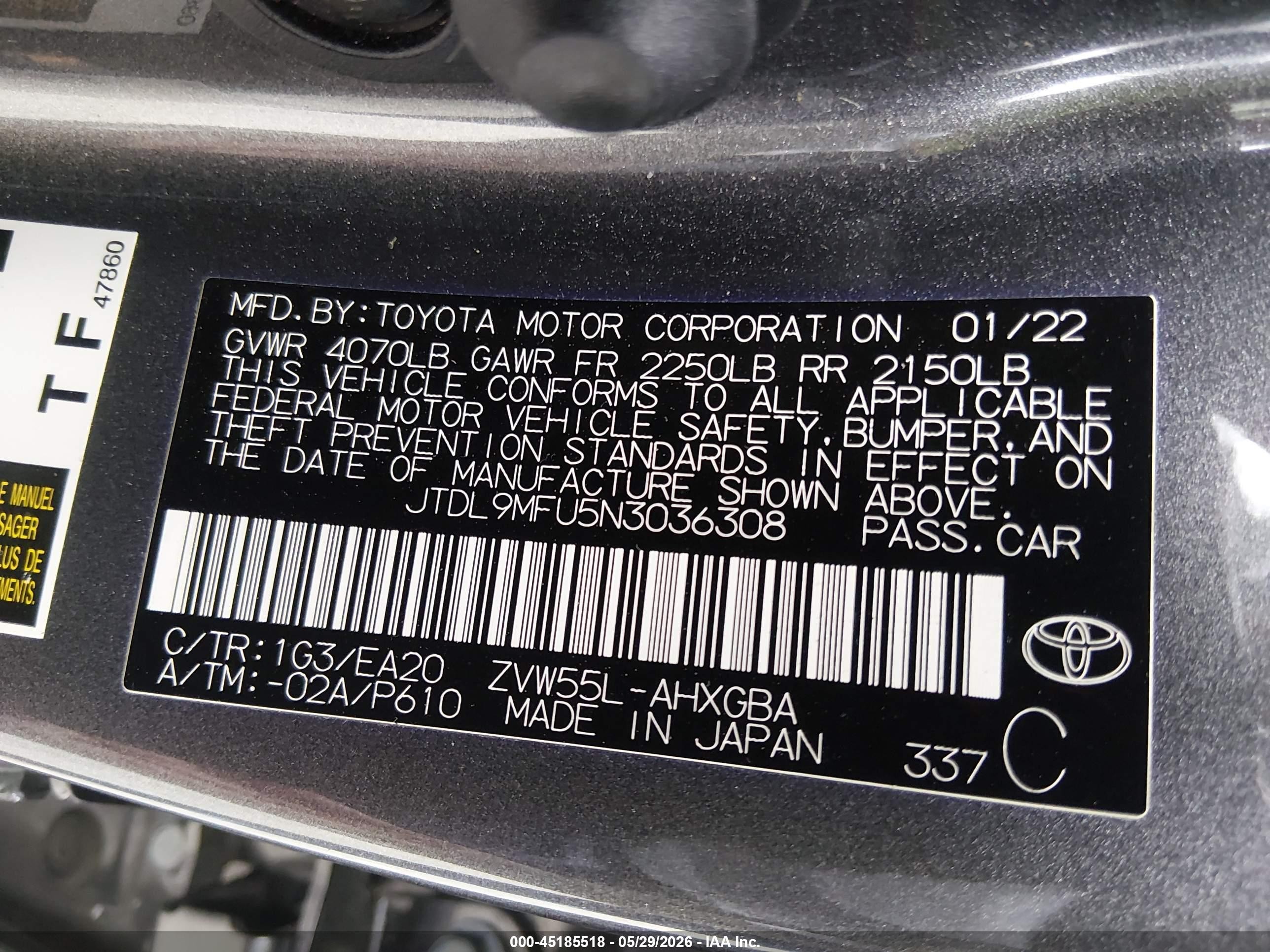 2022 Toyota Prius Xle Awd-e Silver vin: JTDL9MFU5N3036308