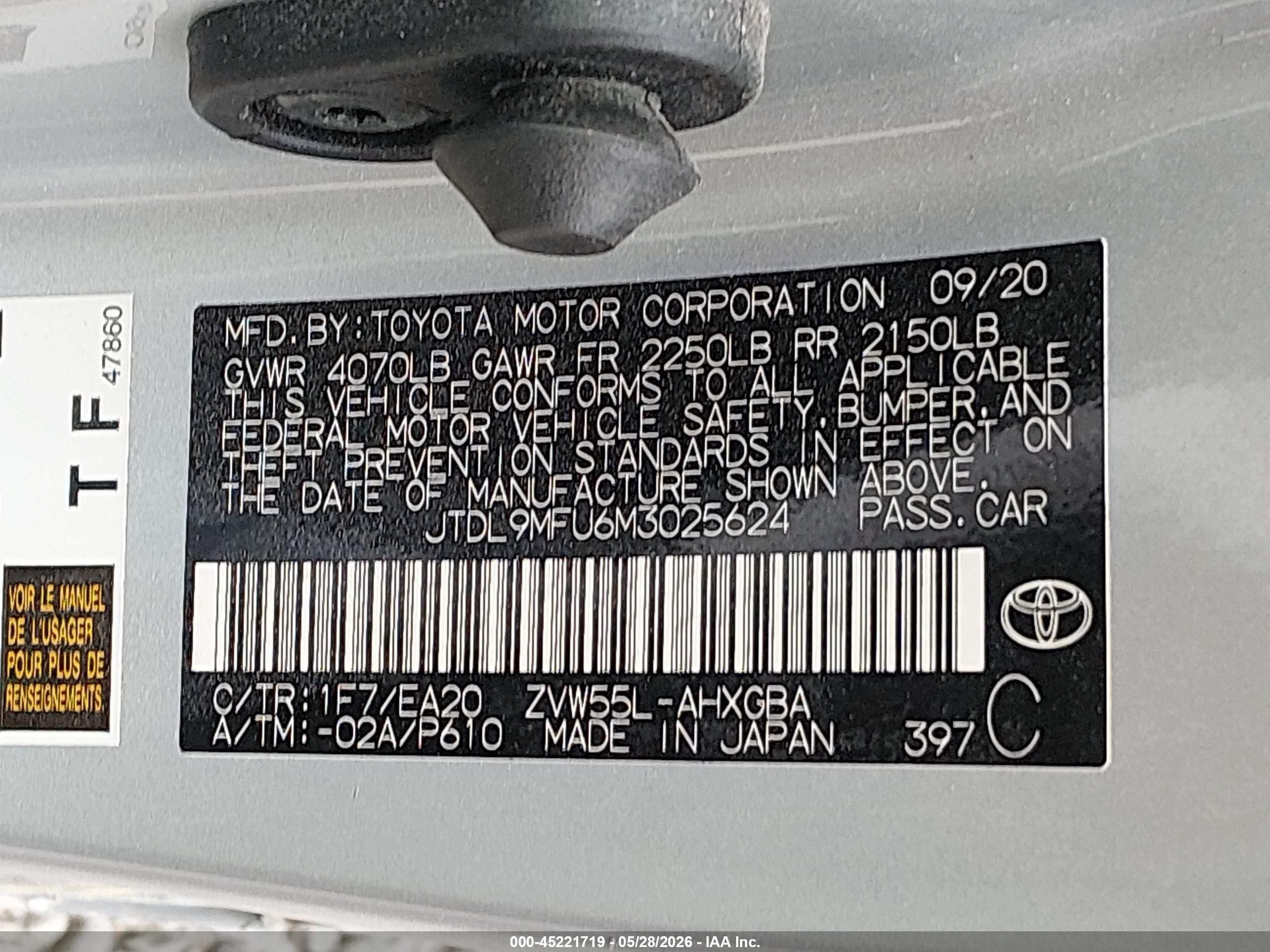 2021 Toyota Prius Xle Awd-e Silver vin: JTDL9MFU6M3025624