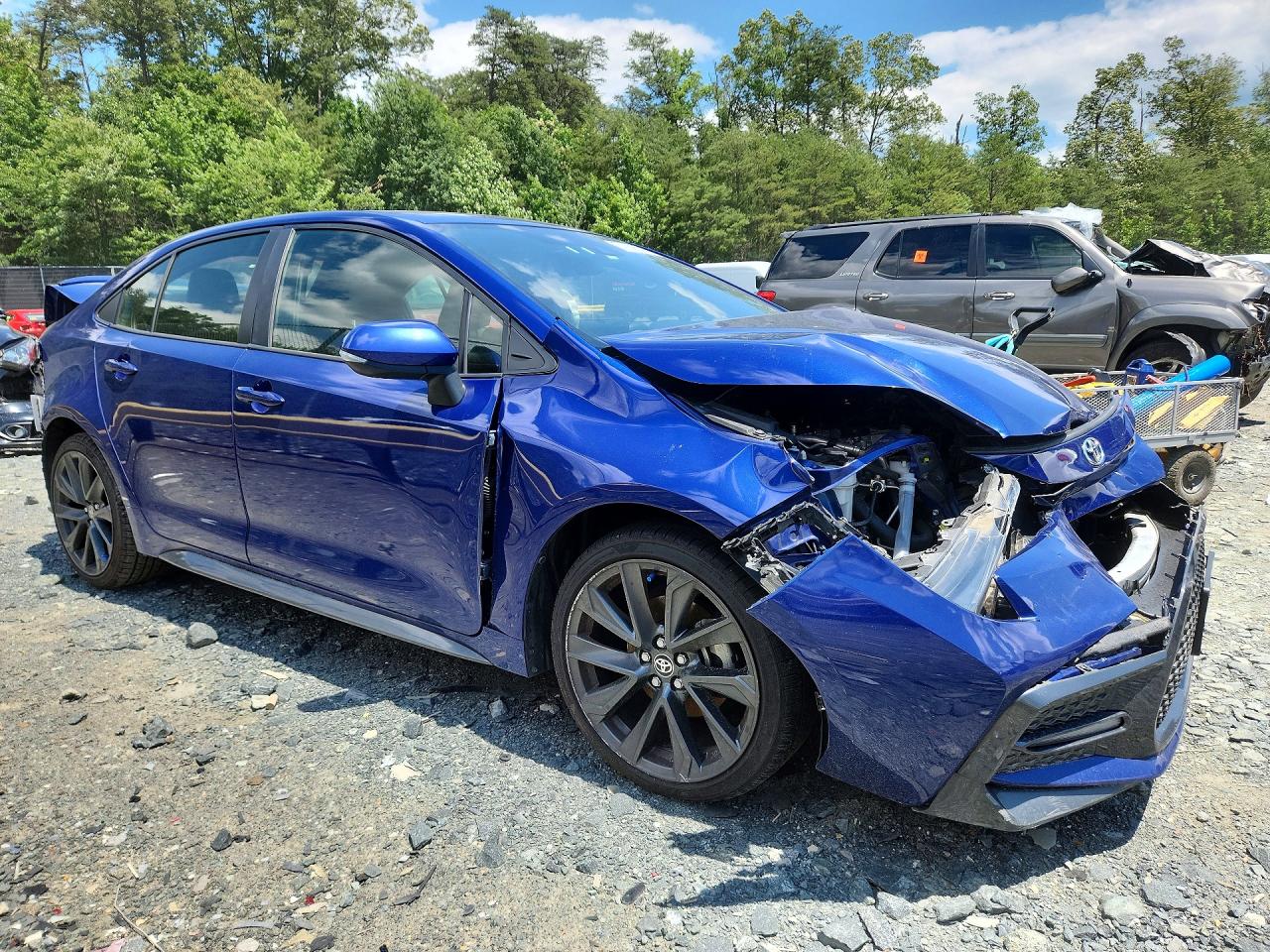 2021 Toyota Corolla Se Blue vin: JTDP4MCE6MJ057966