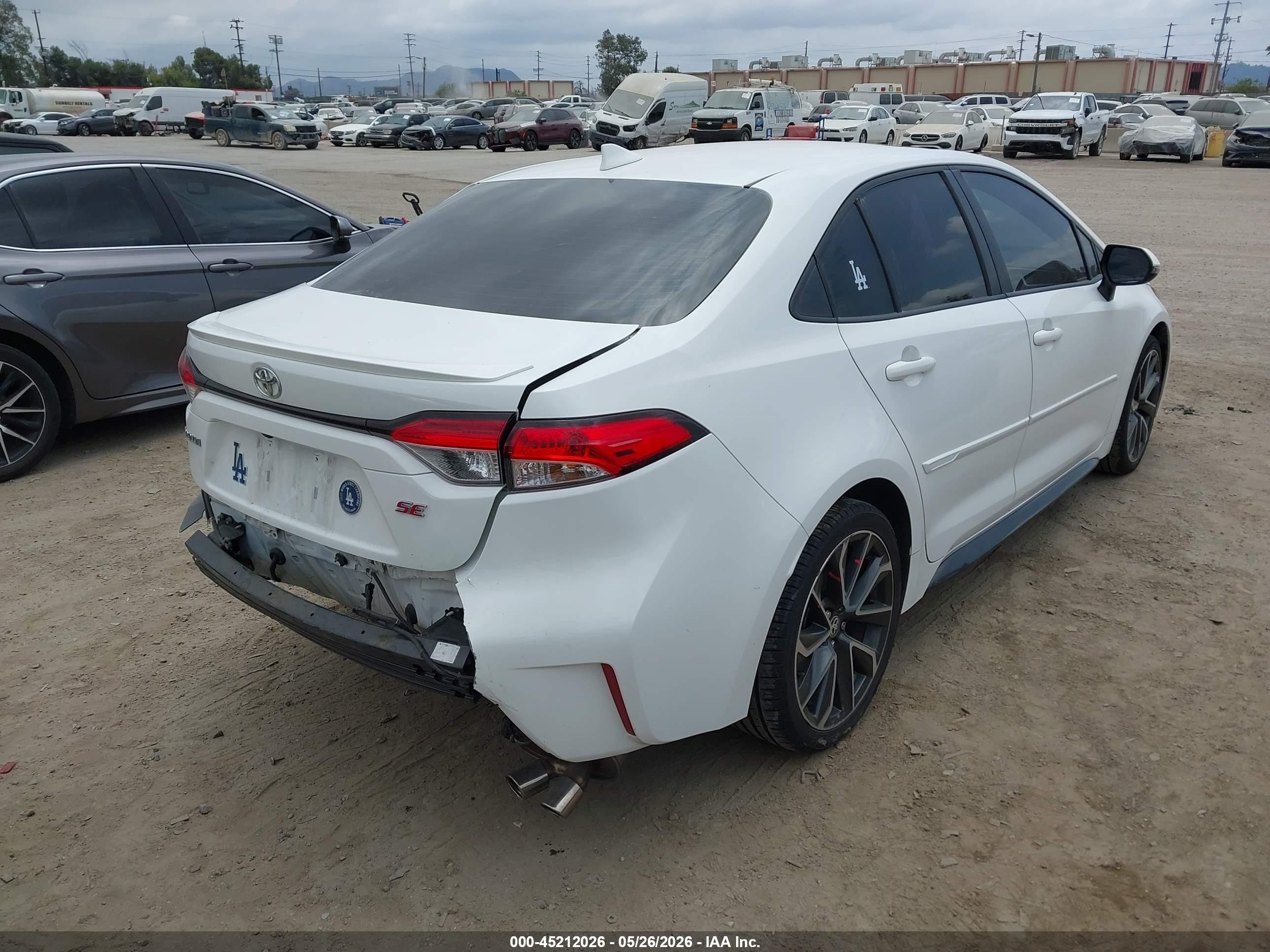 2020 Toyota Corolla Se White vin: JTDP4RCE4LJ029384